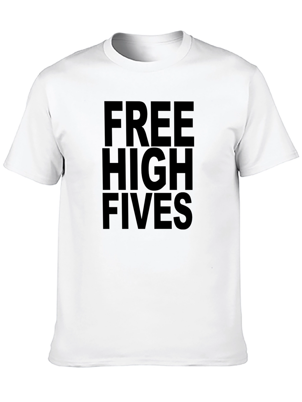 Free High Fives Graphic Tee - Black Casual T-Shirt