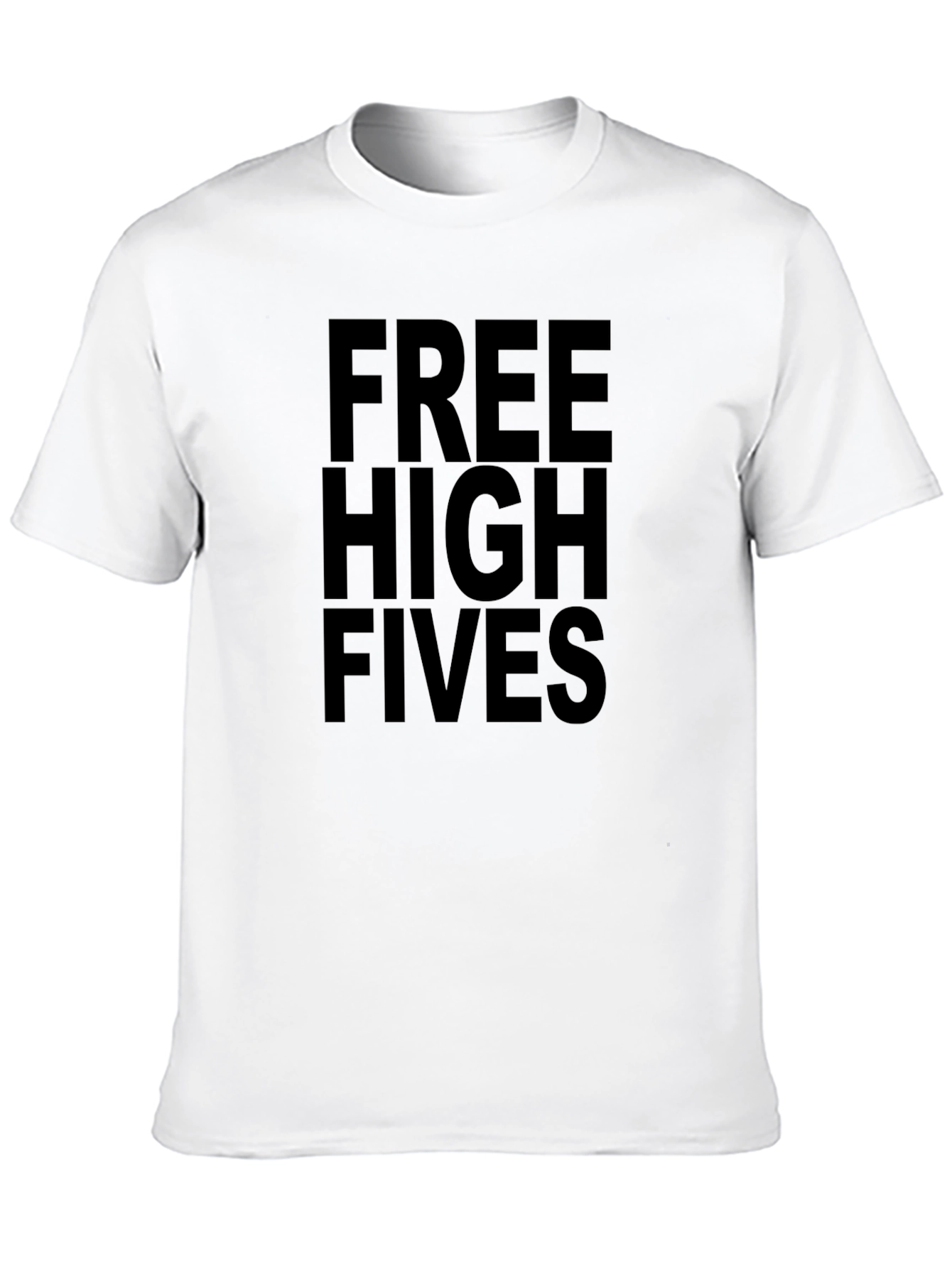 Free High Fives Graphic Tee - Black Casual T-Shirt