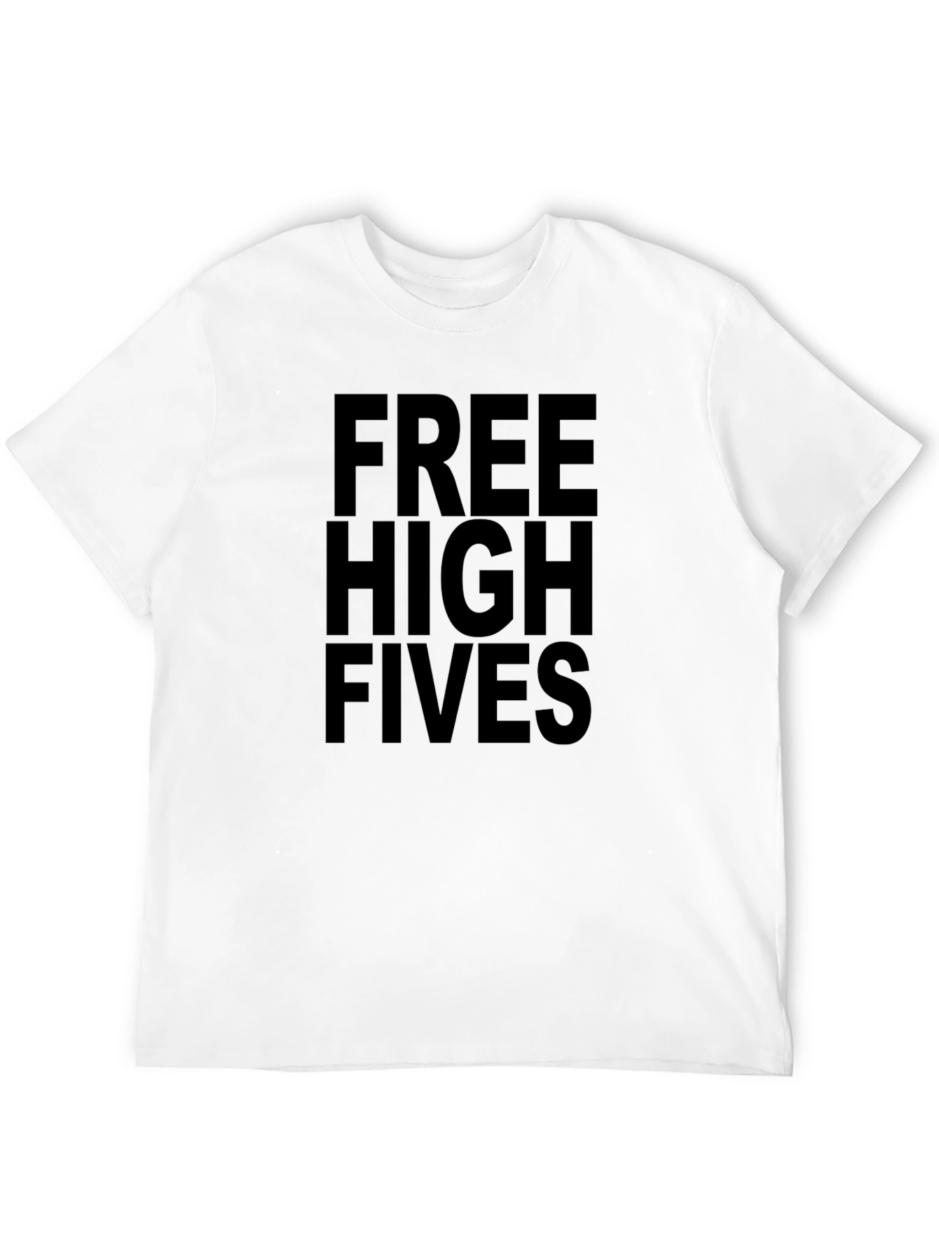 Free High Fives Graphic Tee - Black Casual T-Shirt