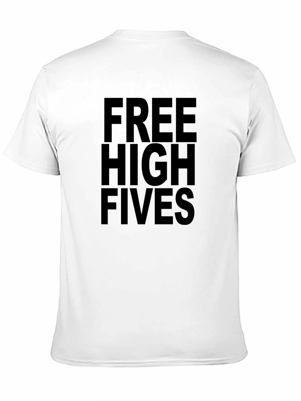 Free High Fives Graphic Tee - Black Casual T-Shirt