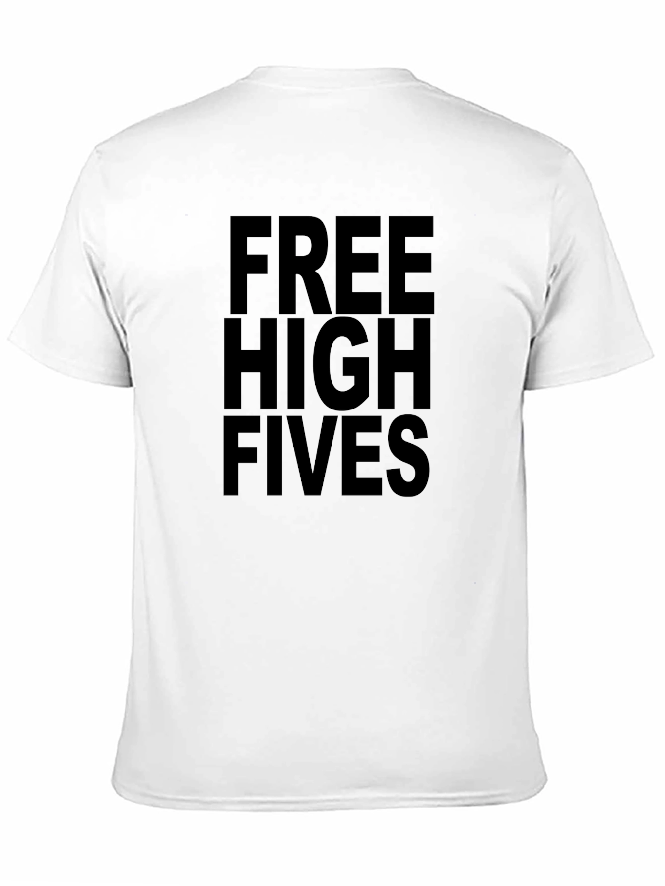 Free High Fives Graphic Tee - Black Casual T-Shirt