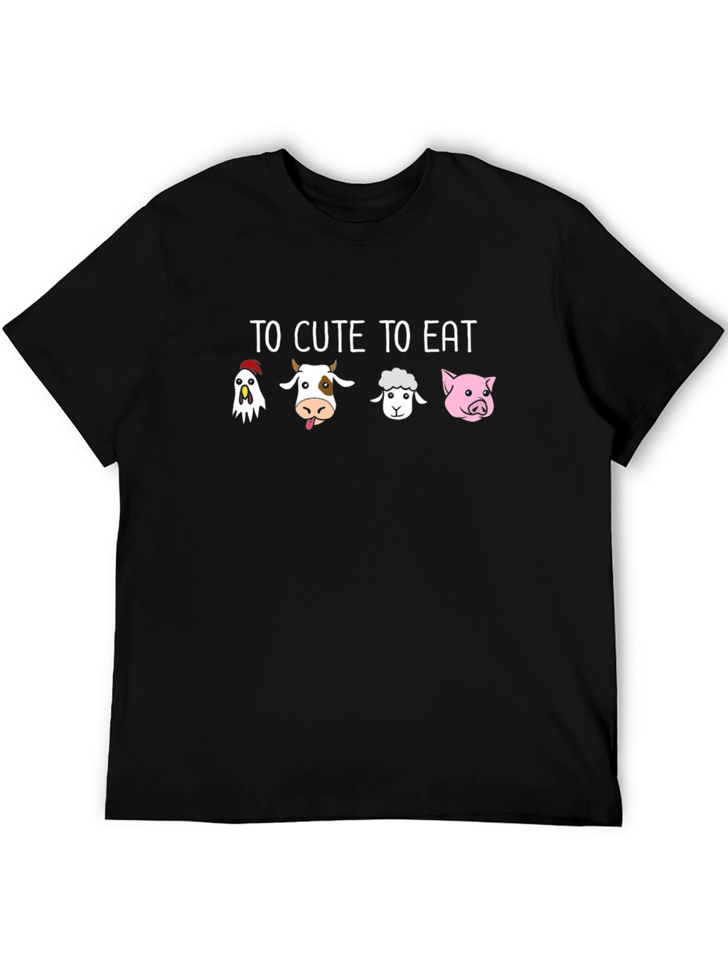 To Cute to Eat Funny Vegan T-Shirt