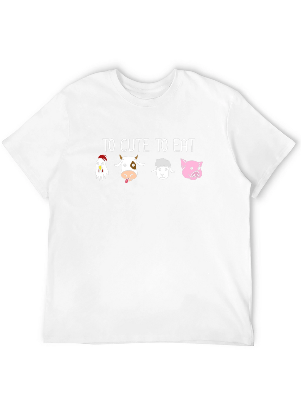 To Cute to Eat Funny Vegan T-Shirt