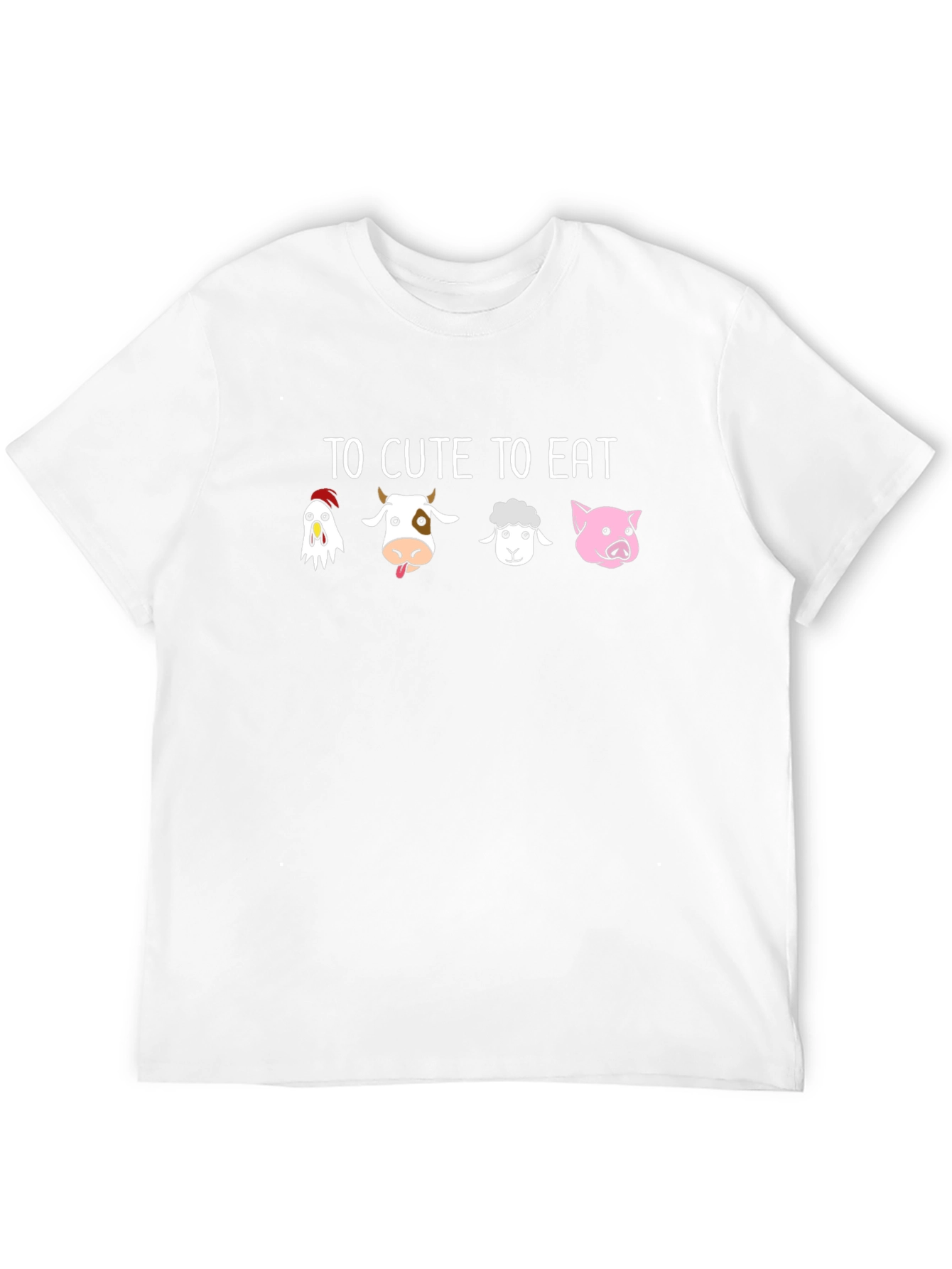 To Cute to Eat Funny Vegan T-Shirt