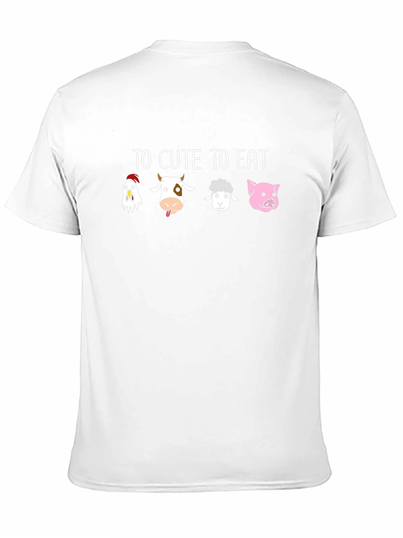 To Cute to Eat Funny Vegan T-Shirt