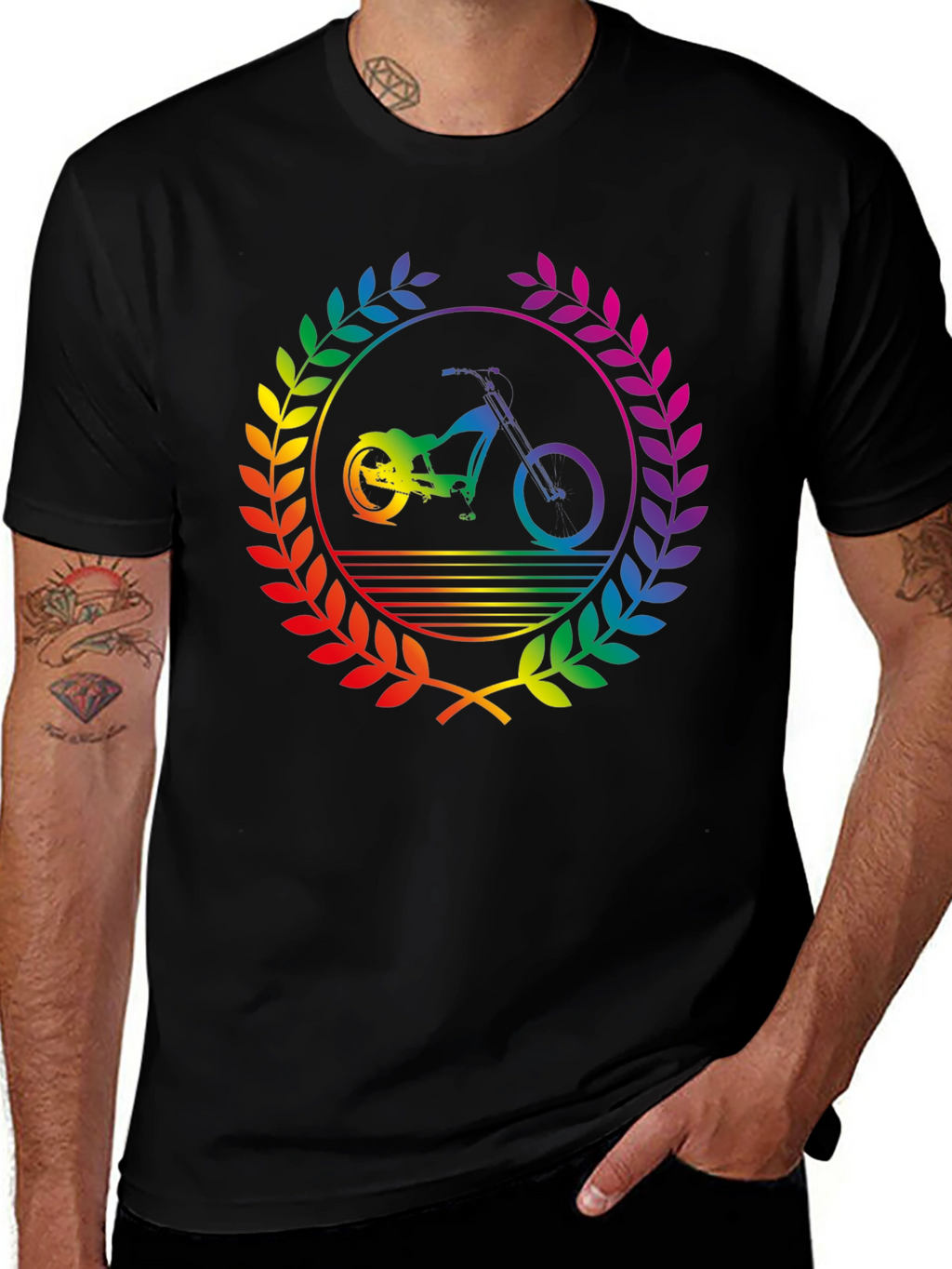 Rainbow Bike T-Shirt - Pride Design