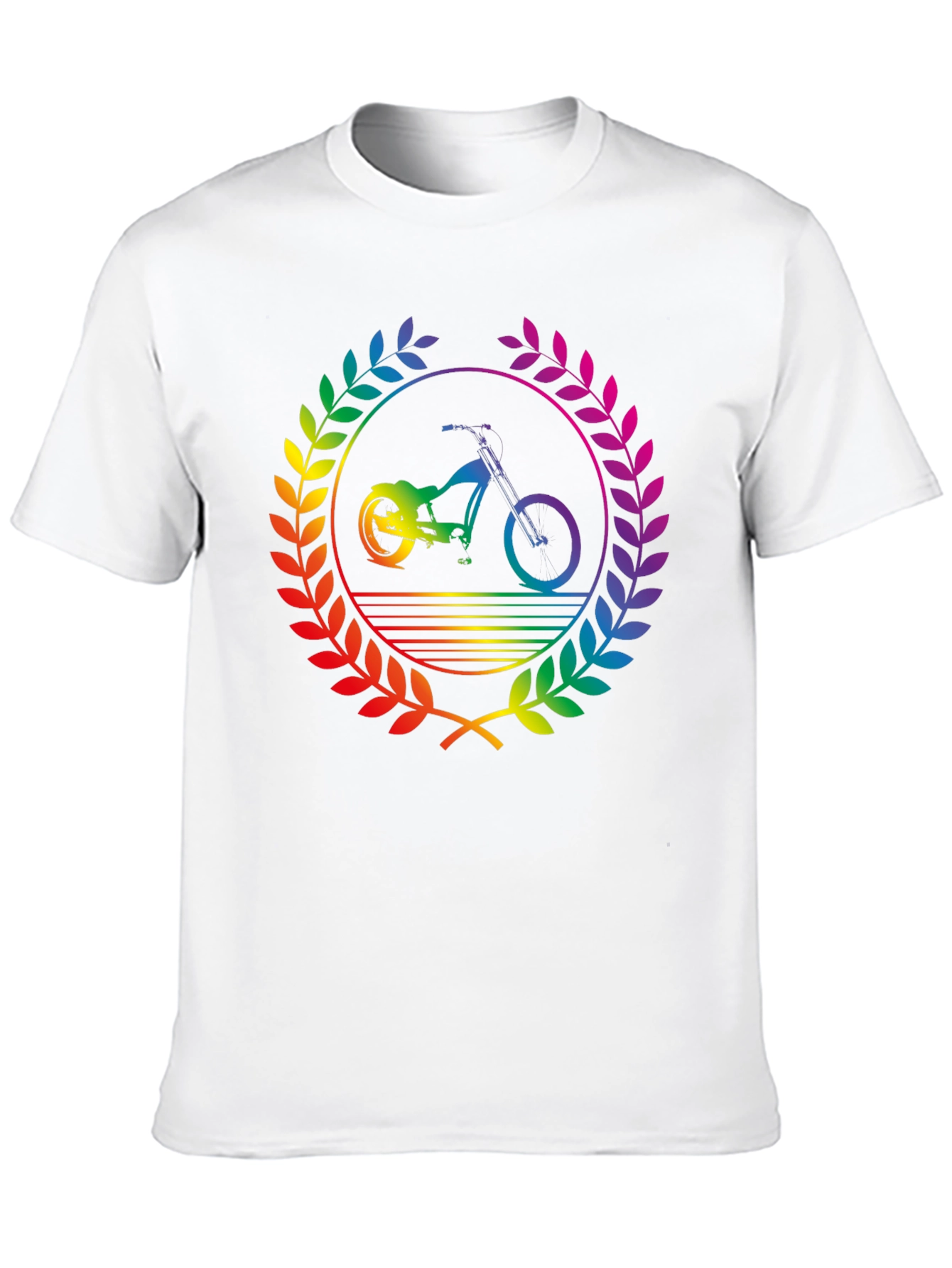 Rainbow Bike T-Shirt - Pride Design