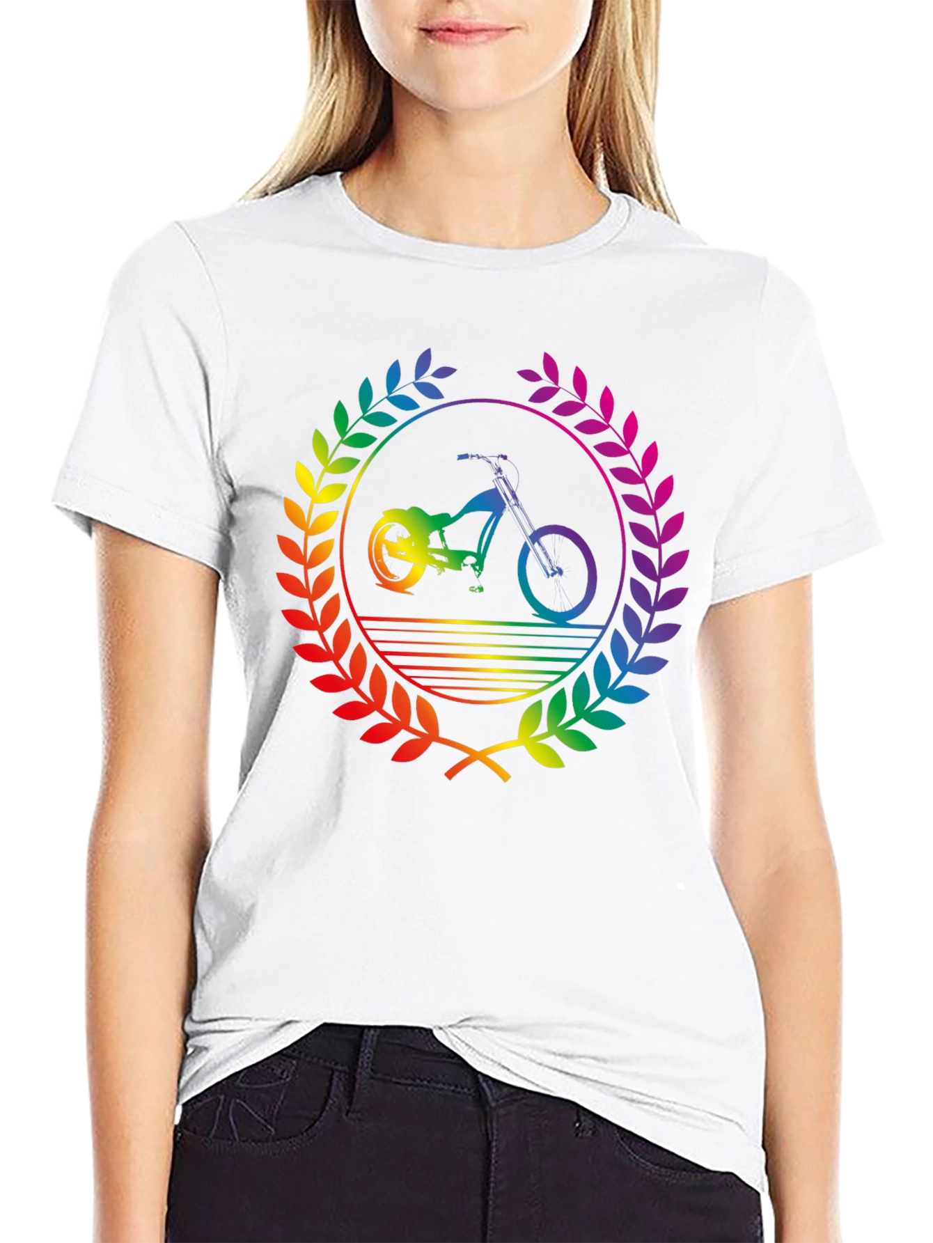 Rainbow Bike T-Shirt - Pride Design