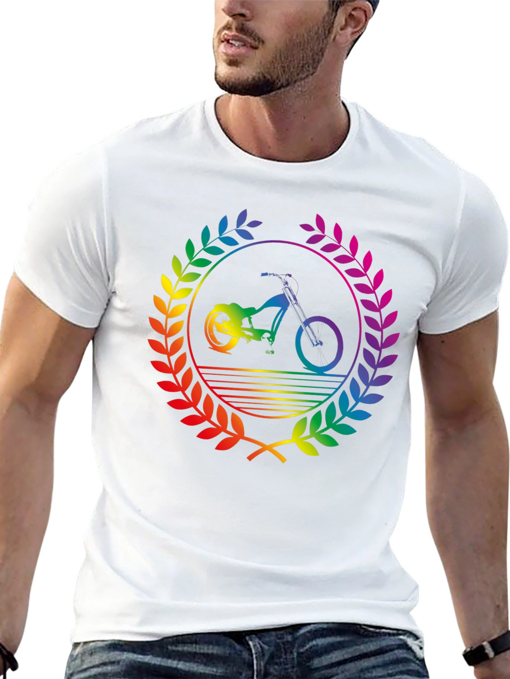 Rainbow Bike T-Shirt - Pride Design