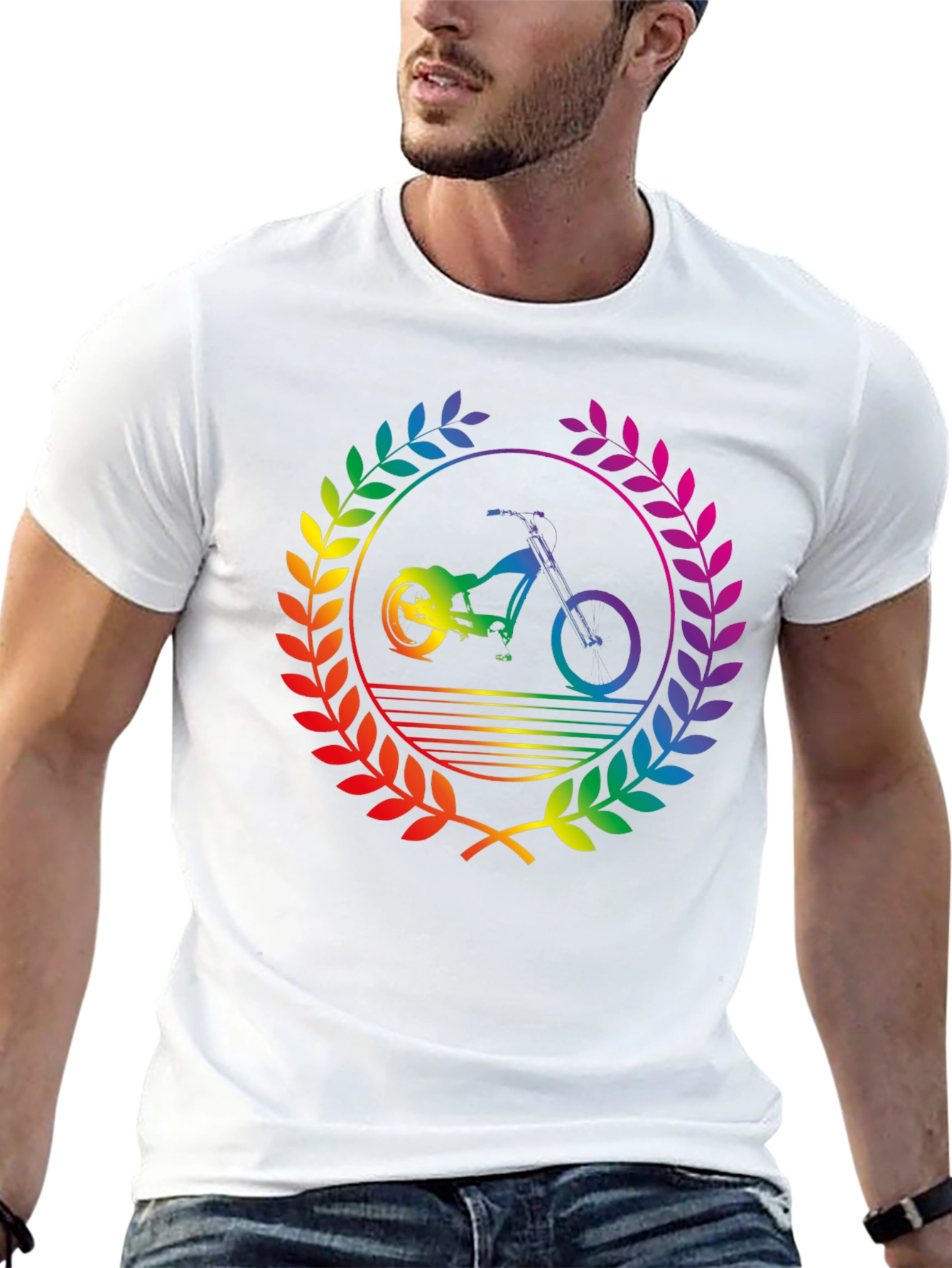 Rainbow Bike T-Shirt - Pride Design