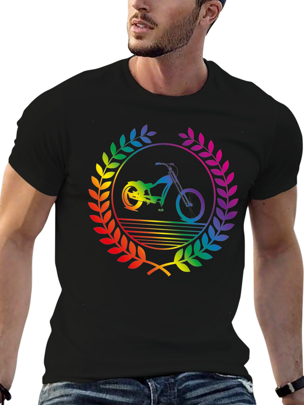 Rainbow Bike T-Shirt - Pride Design