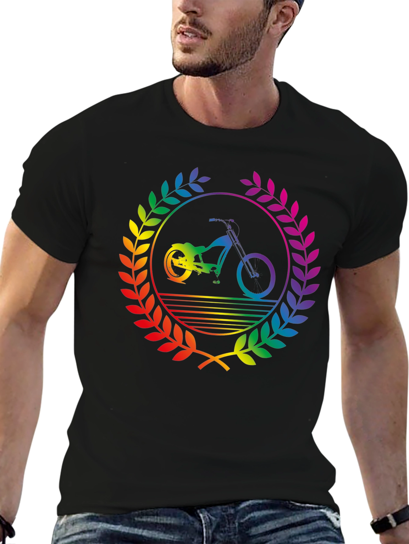 Rainbow Bike T-Shirt - Pride Design