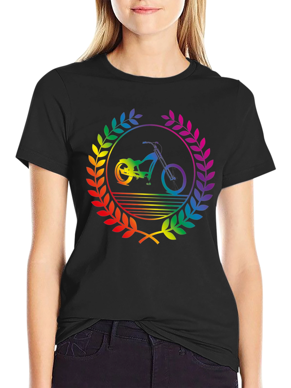 Rainbow Bike T-Shirt - Pride Design