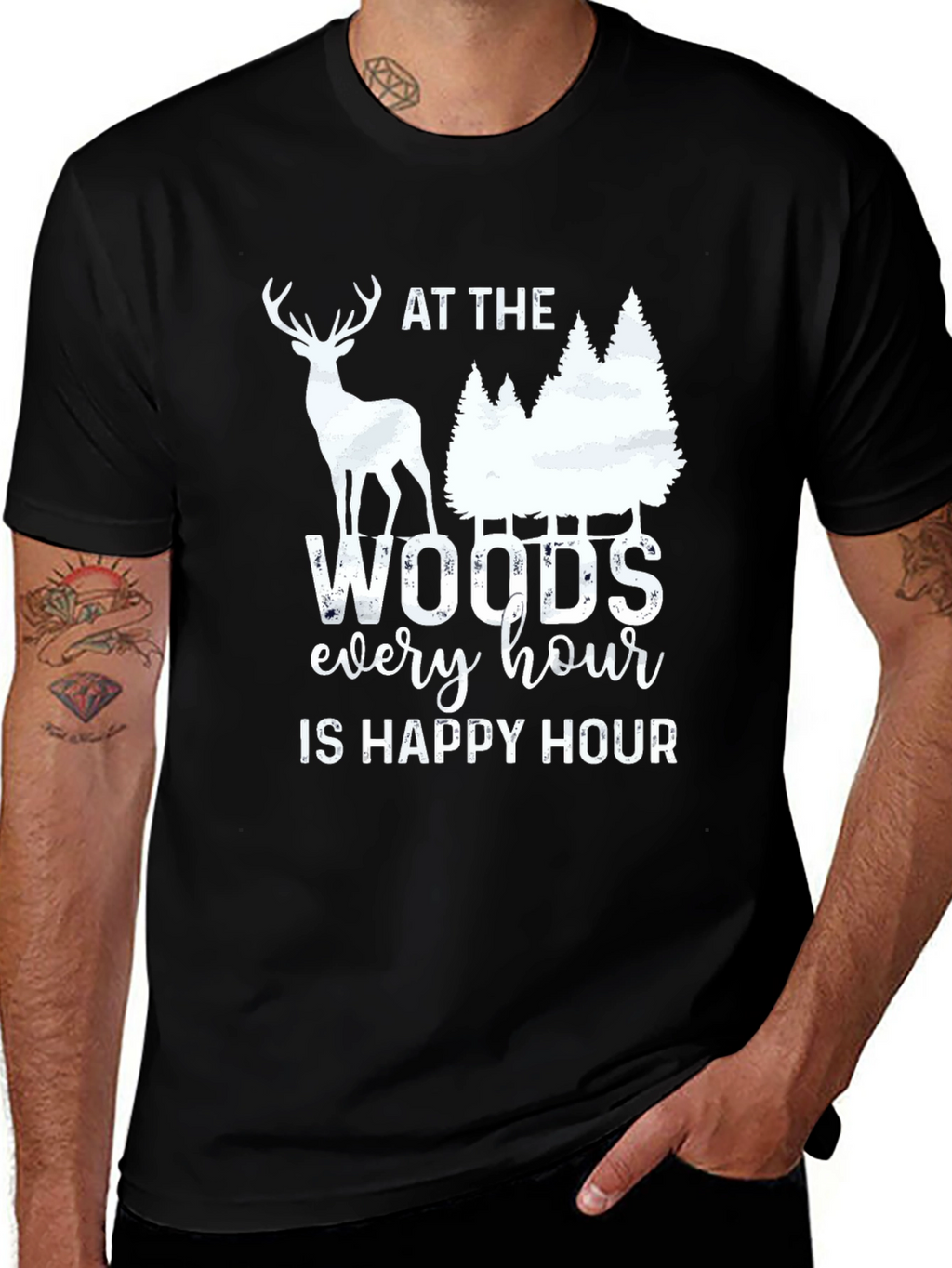 At The Woods Every Hour Is Happy Hour T-Shirt