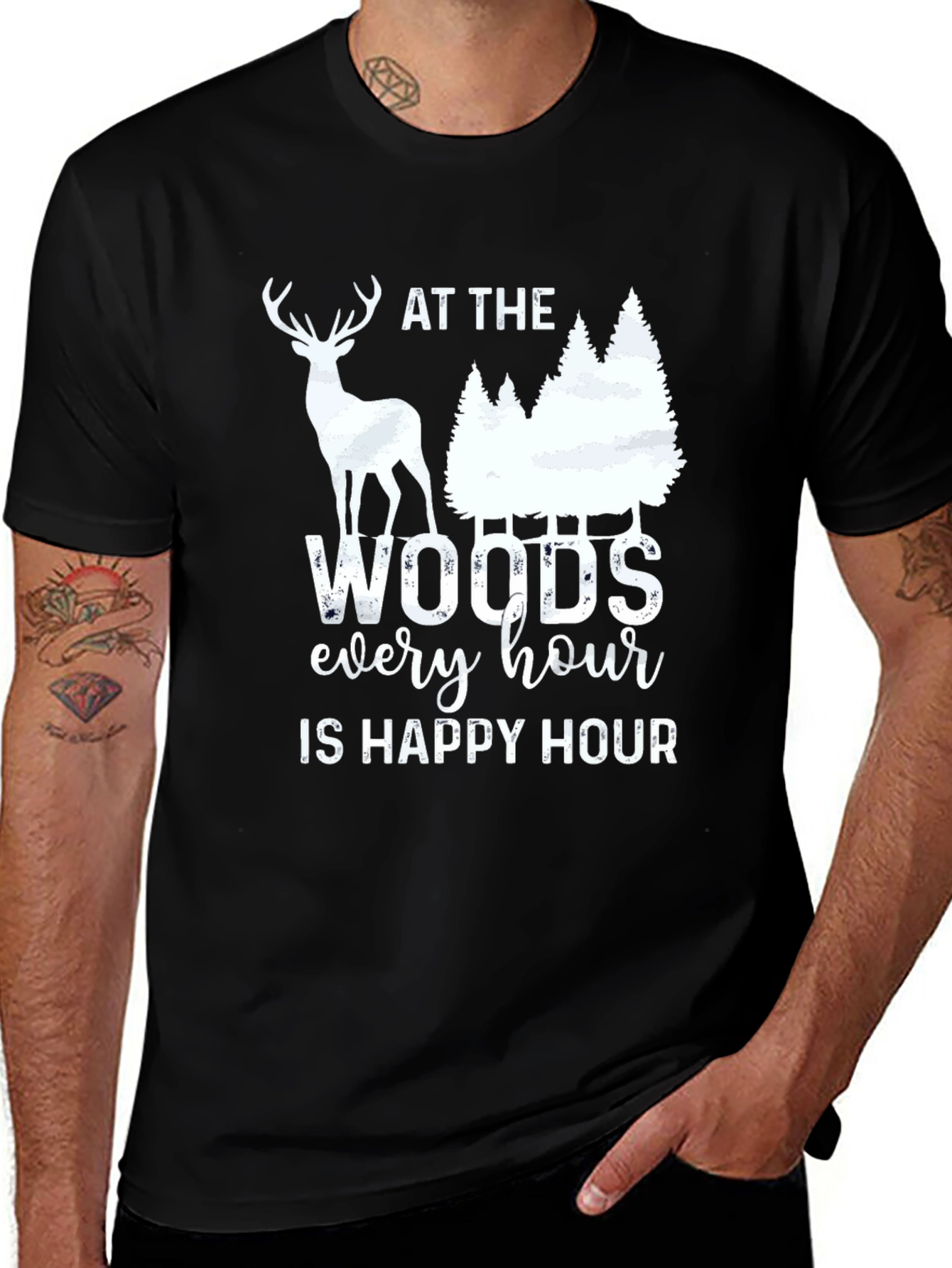 At The Woods Every Hour Is Happy Hour T-Shirt