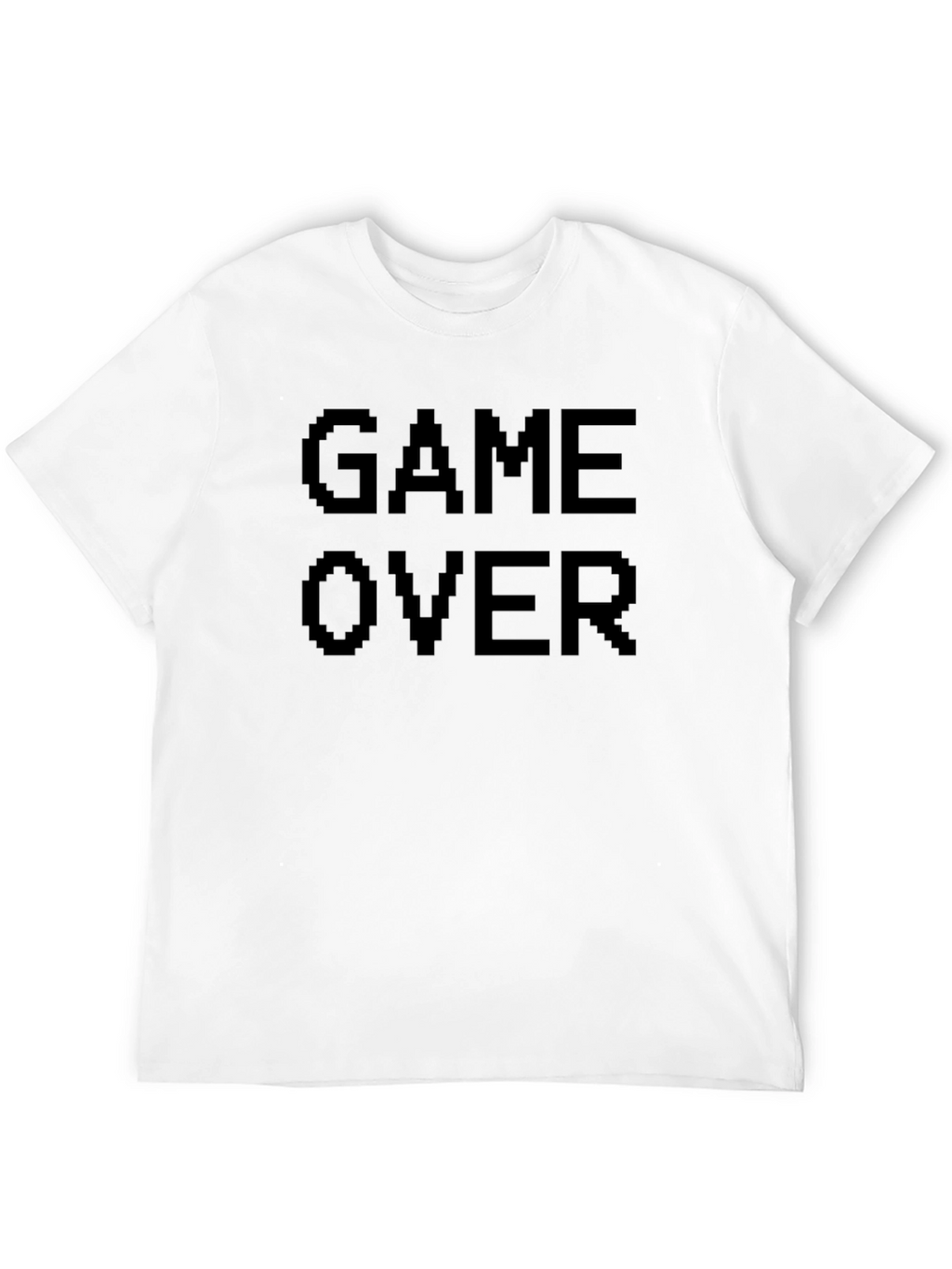 Game Over Pixel Art Black T-Shirt