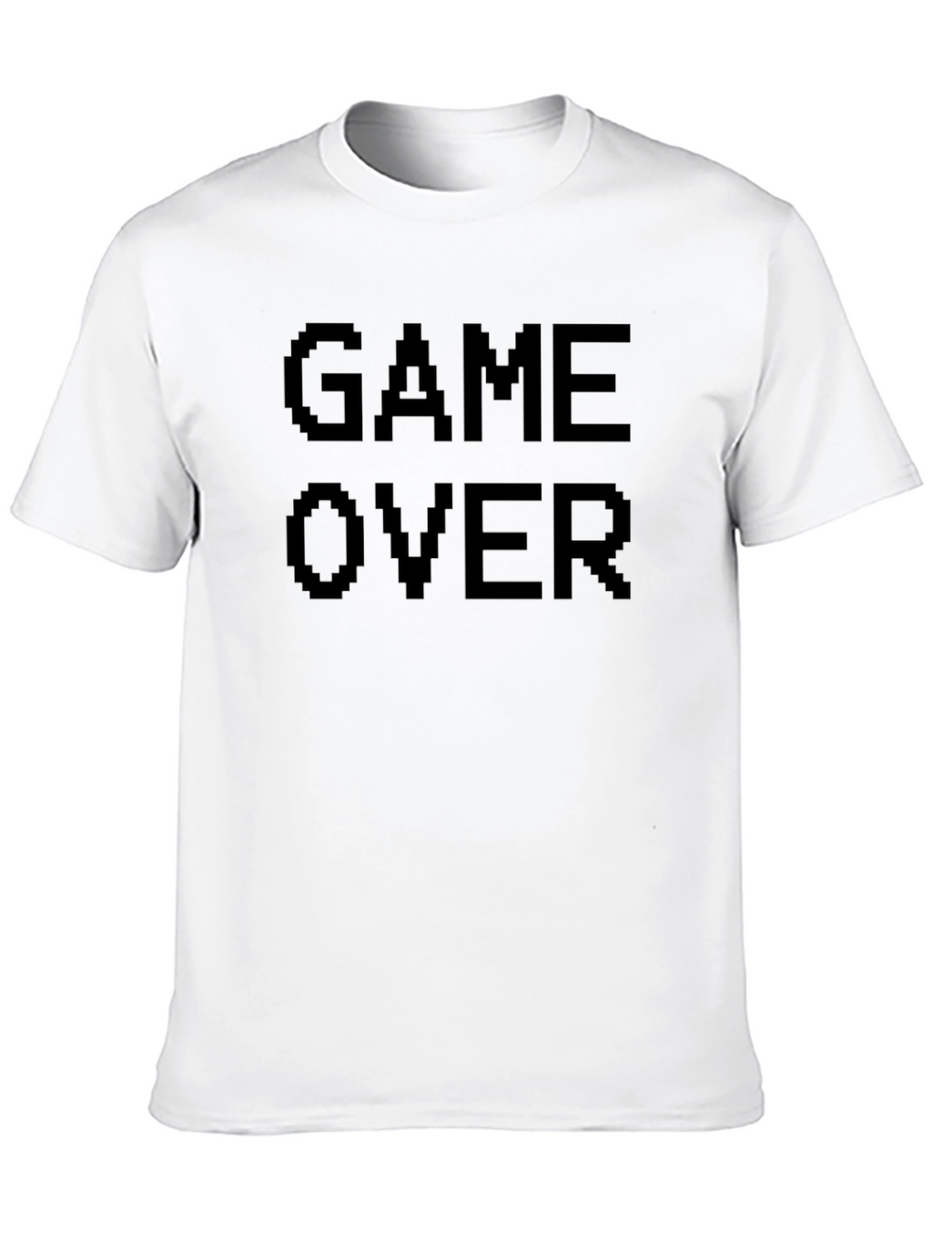 Game Over Pixel Art Black T-Shirt