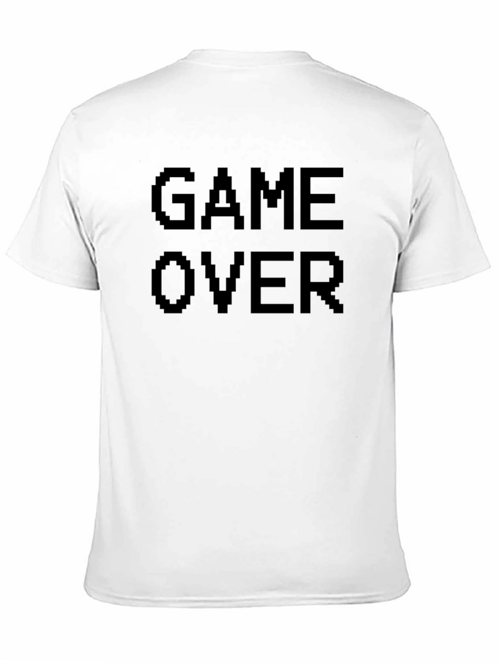 Game Over Pixel Art Black T-Shirt