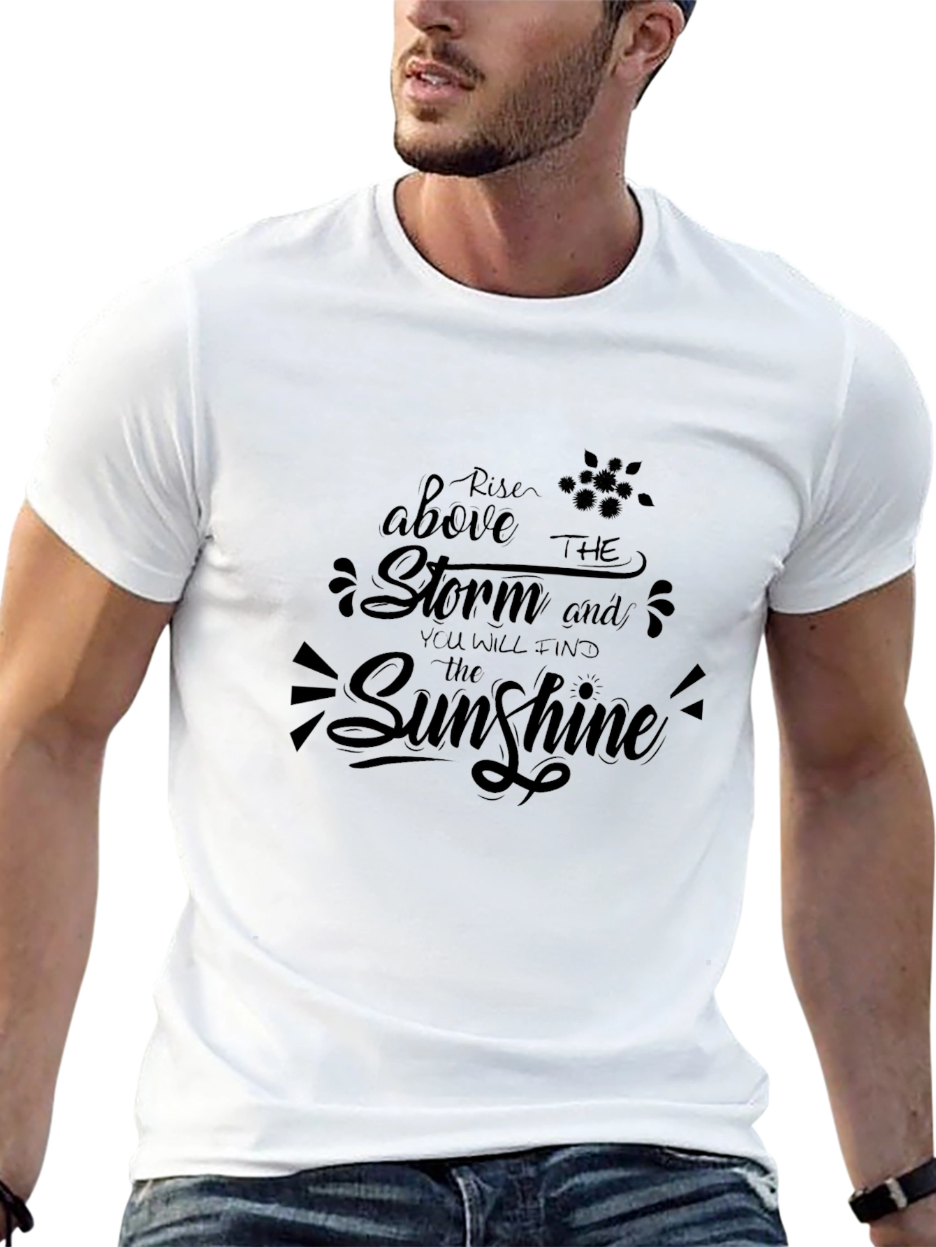 Rise Above the Storm Graphic Tee - Black