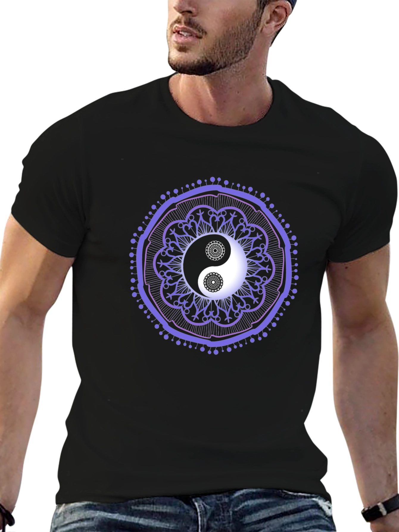 Yin Yang Mandala Graphic Tee - Zen Balance T-Shirt