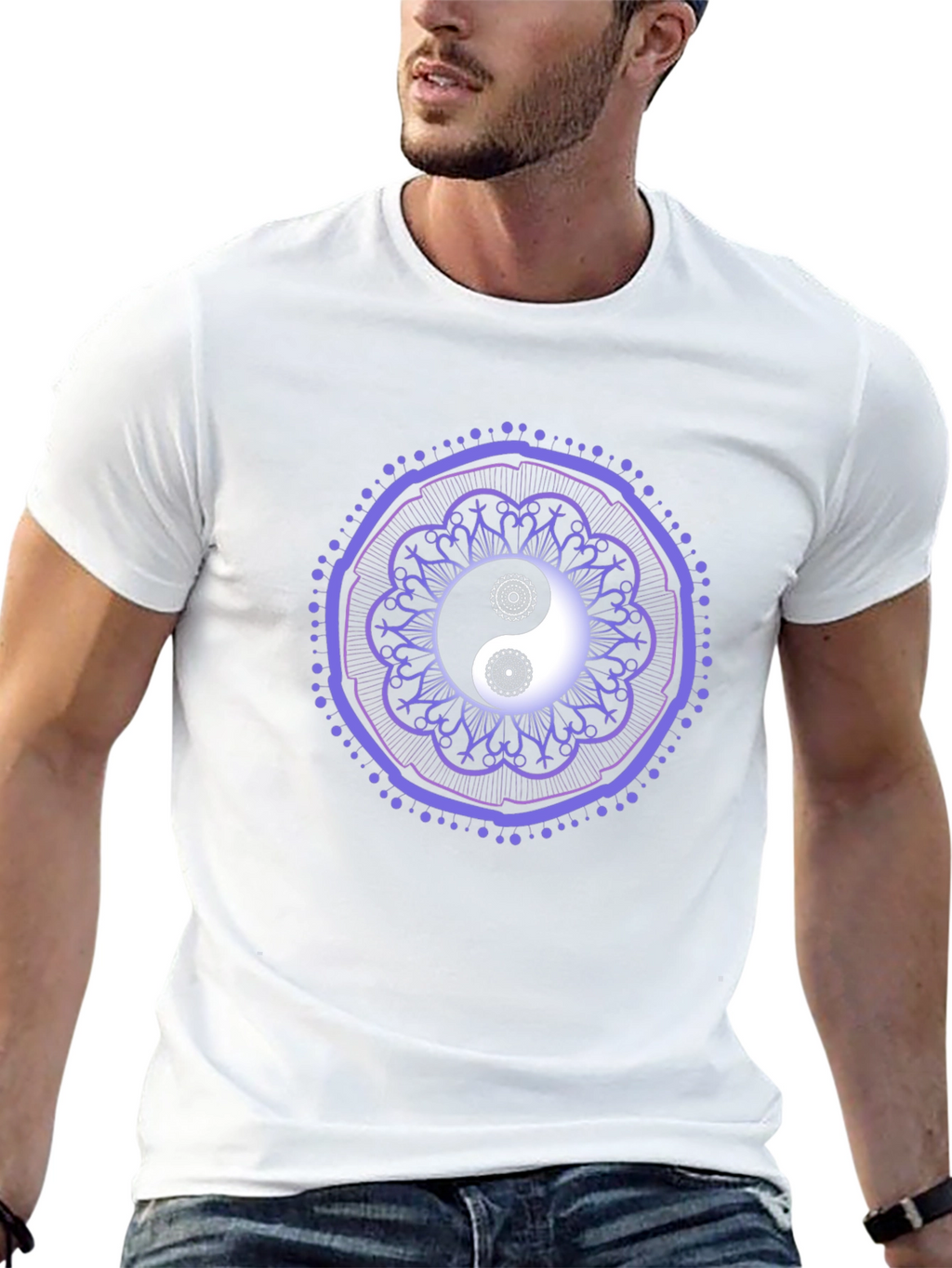 Yin Yang Mandala Graphic Tee - Zen Balance T-Shirt