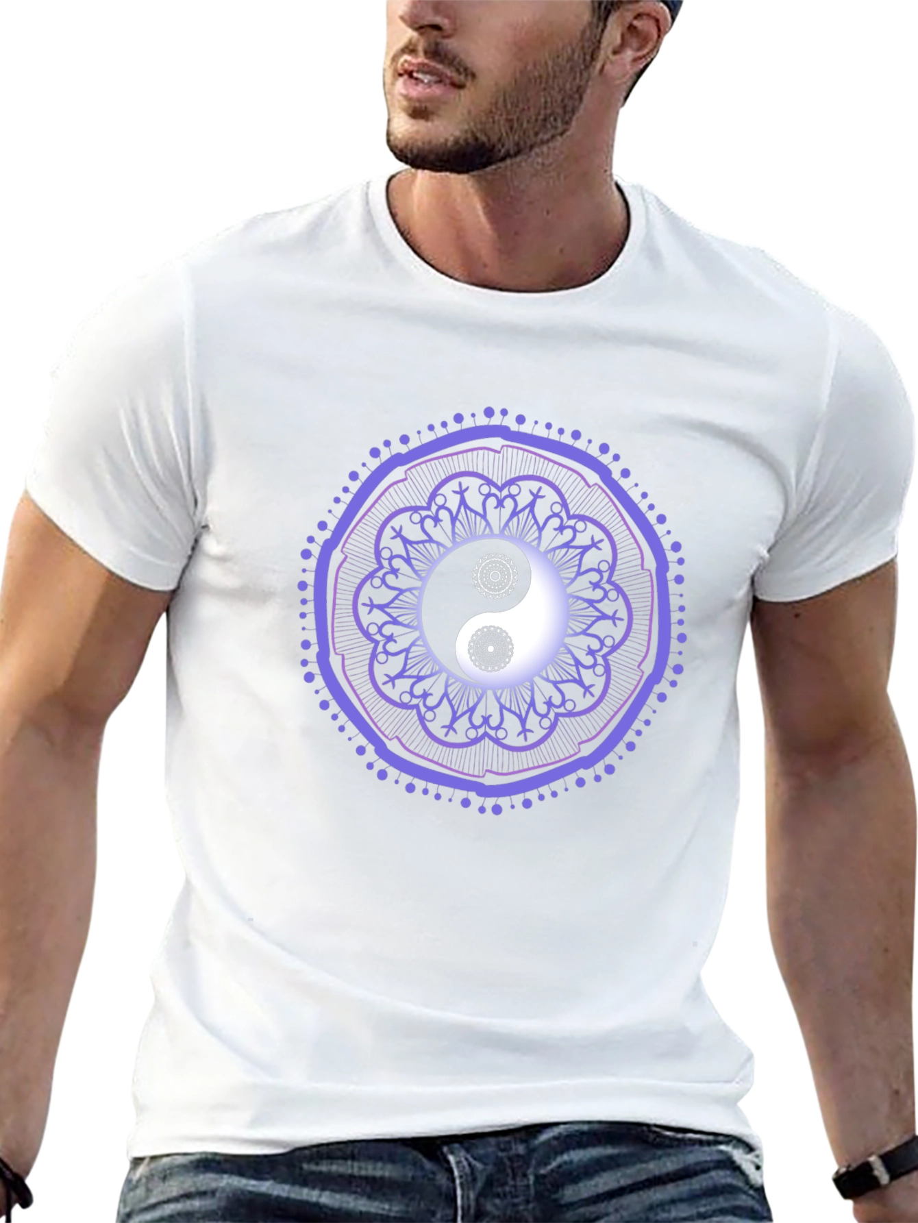 Yin Yang Mandala Graphic Tee - Zen Balance T-Shirt