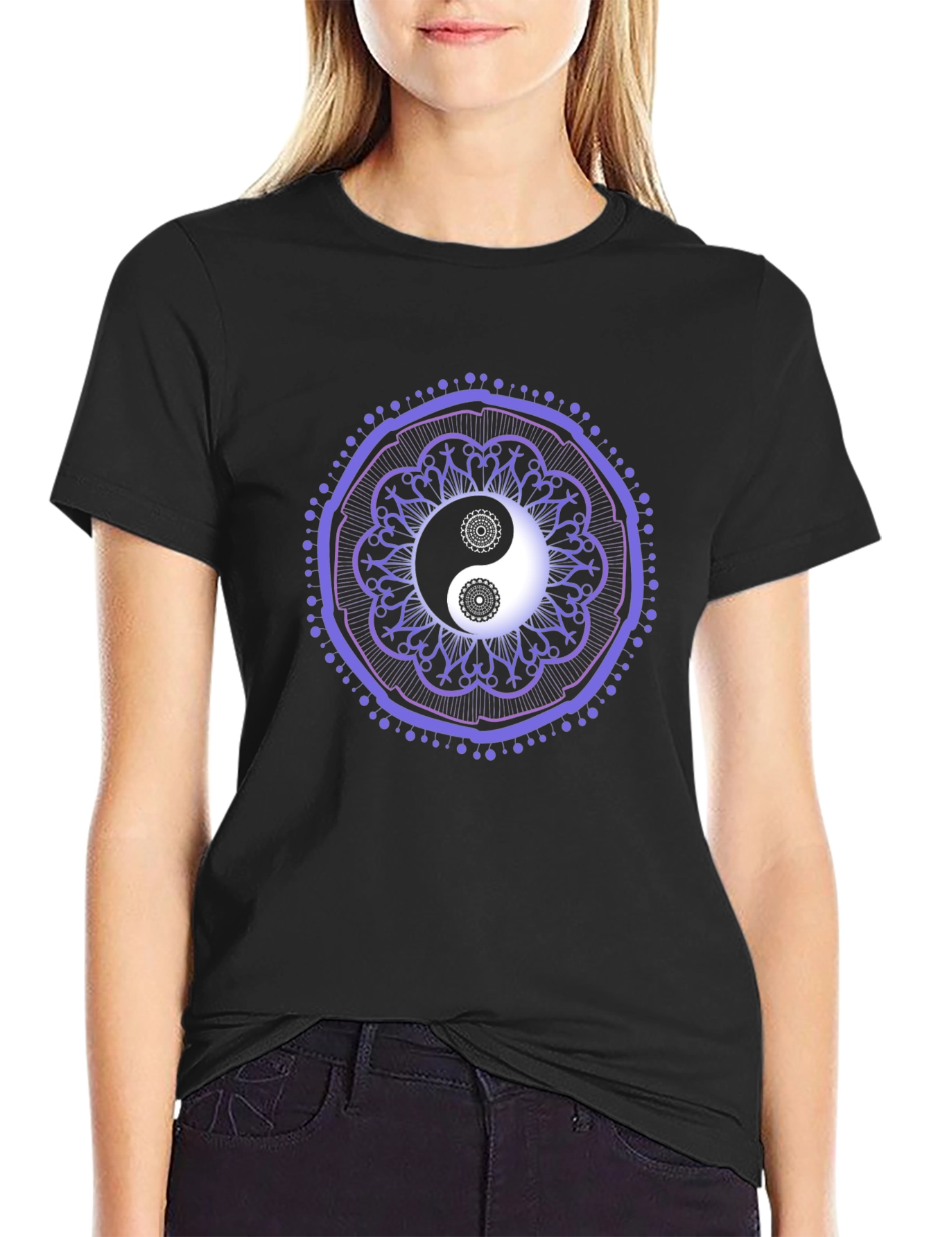Yin Yang Mandala Graphic Tee - Zen Balance T-Shirt