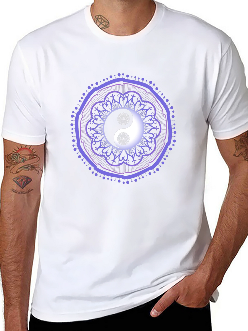 Yin Yang Mandala Graphic Tee - Zen Balance T-Shirt