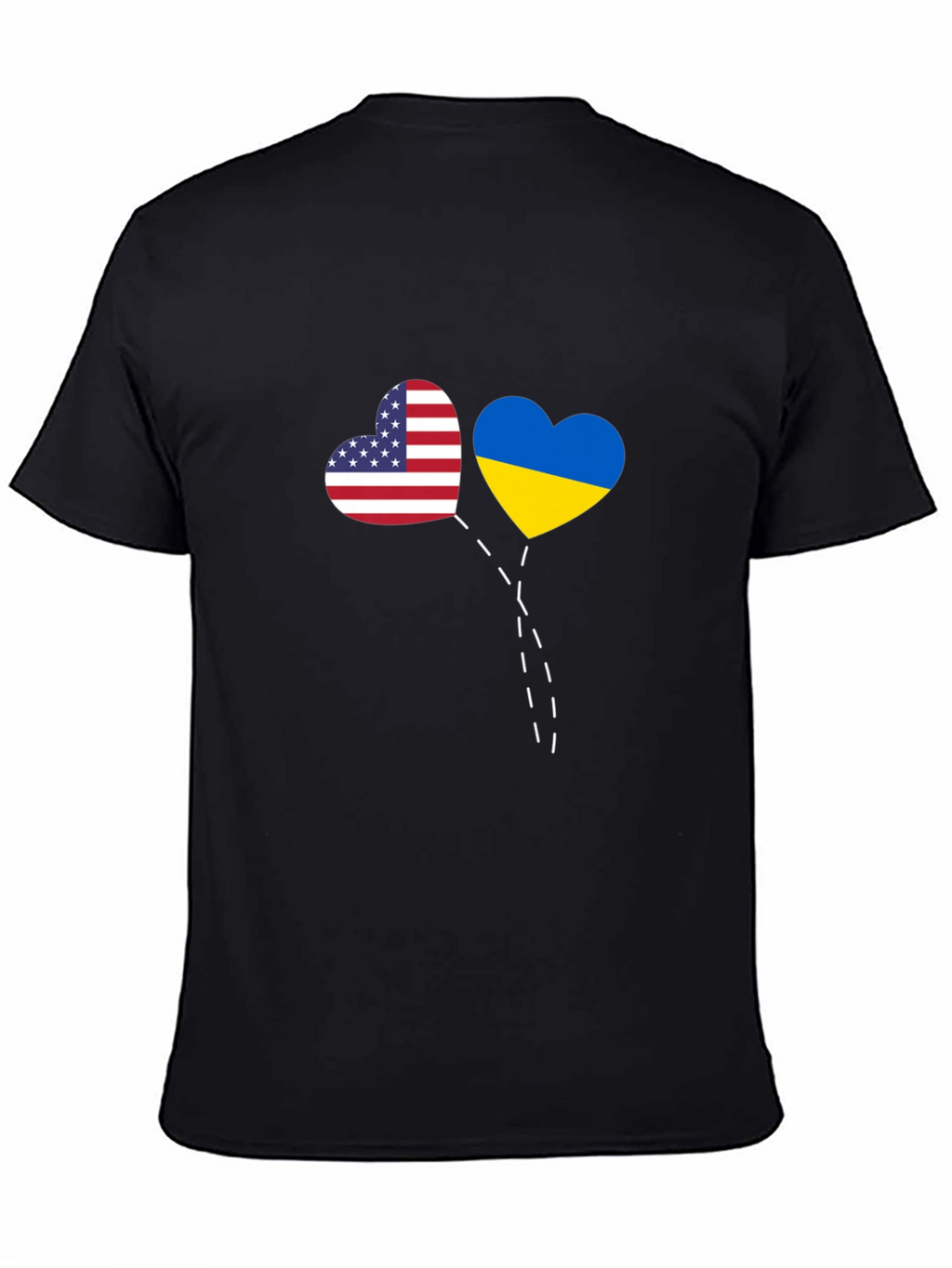 USA & Ukraine Heart T-Shirt - Stand Together