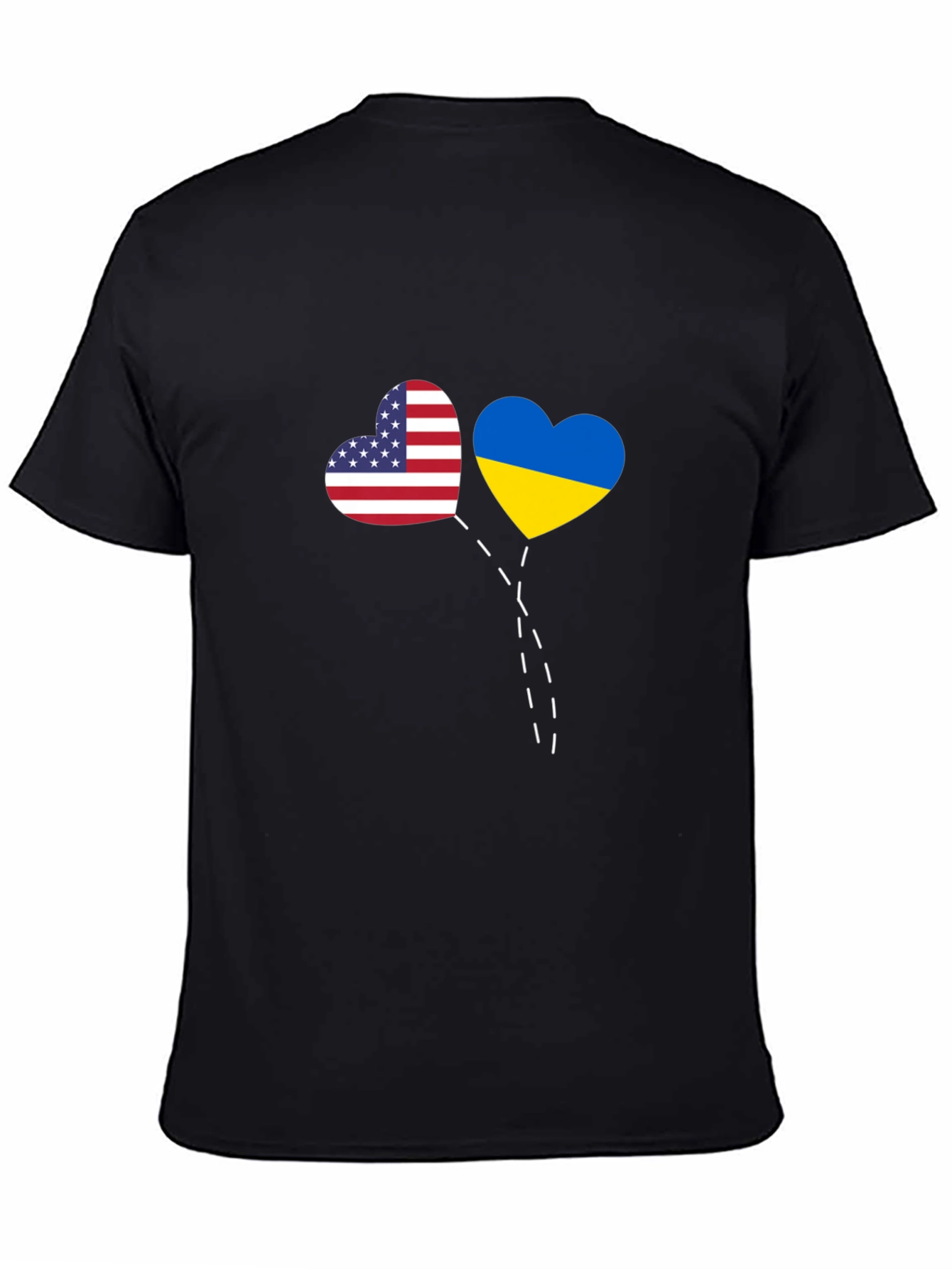 USA & Ukraine Heart T-Shirt - Stand Together