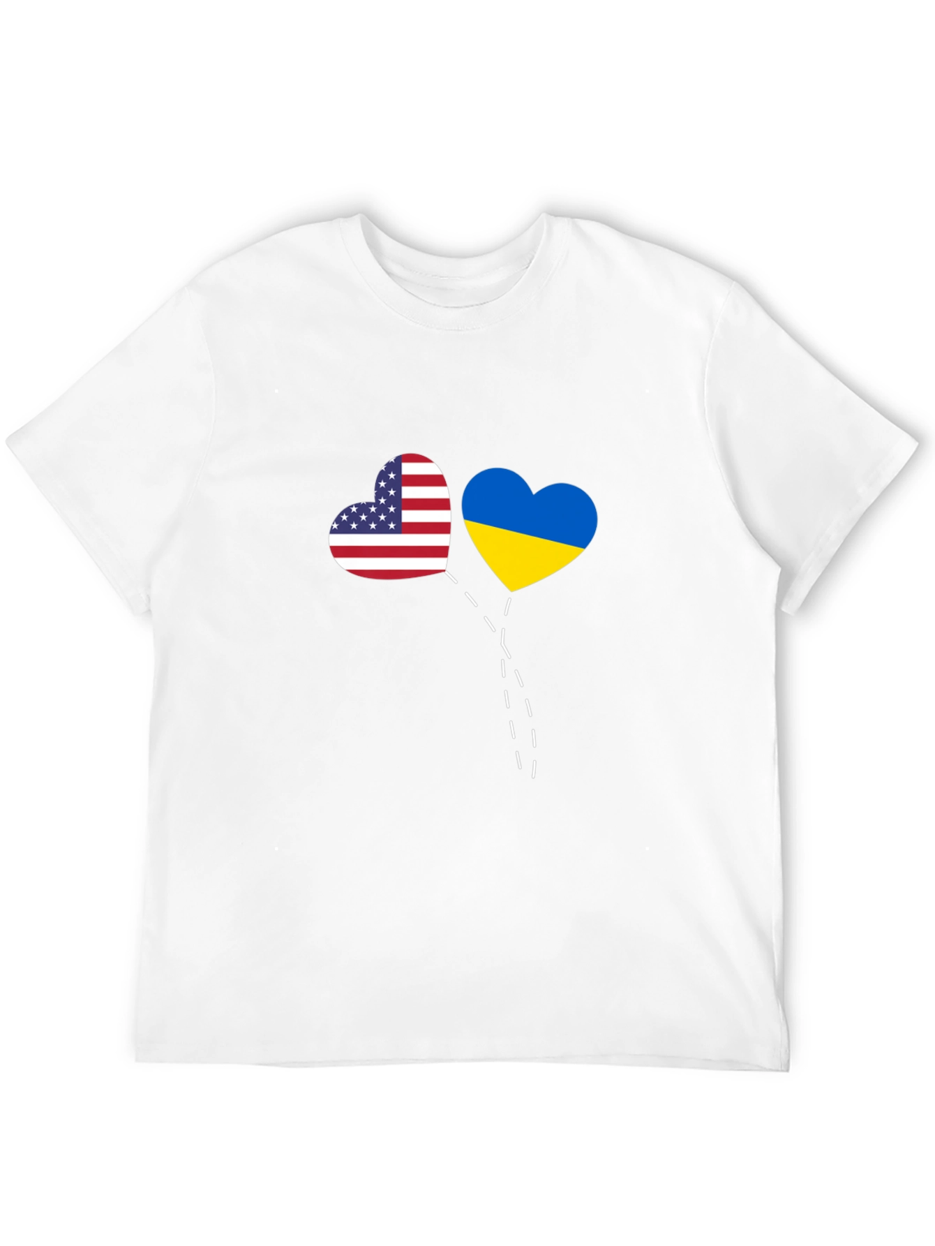 USA & Ukraine Heart T-Shirt - Stand Together