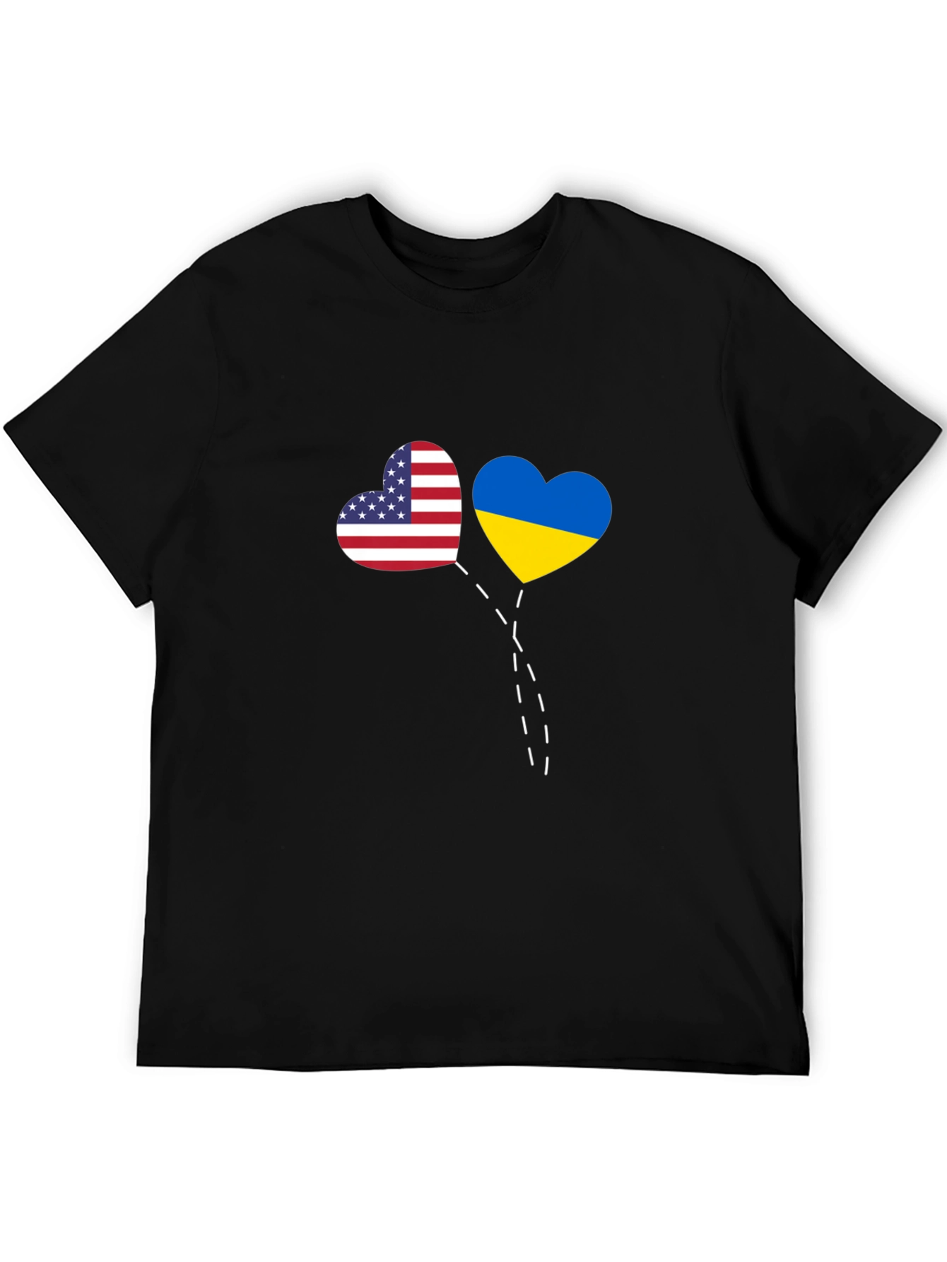 USA & Ukraine Heart T-Shirt - Stand Together