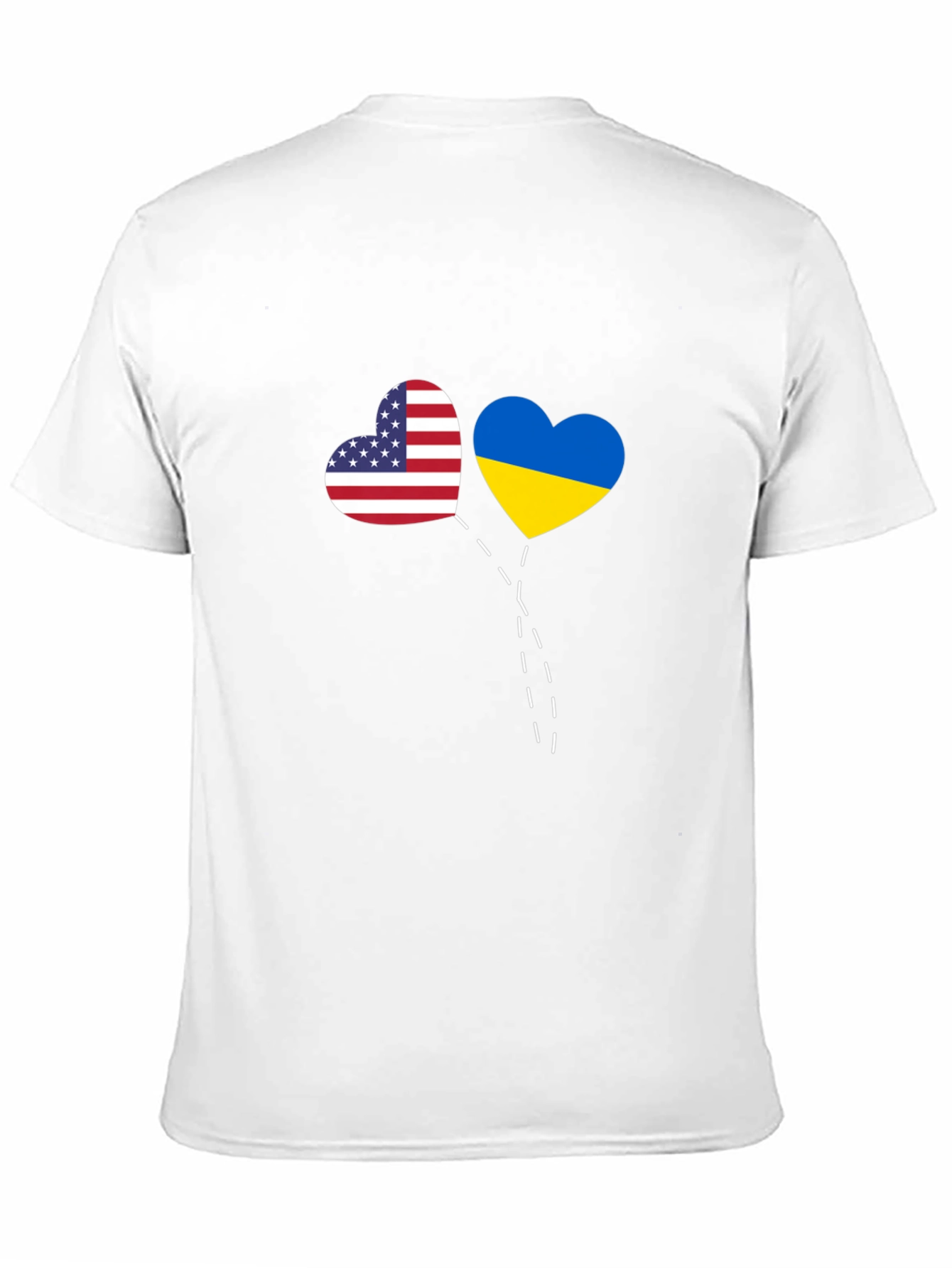 USA & Ukraine Heart T-Shirt - Stand Together