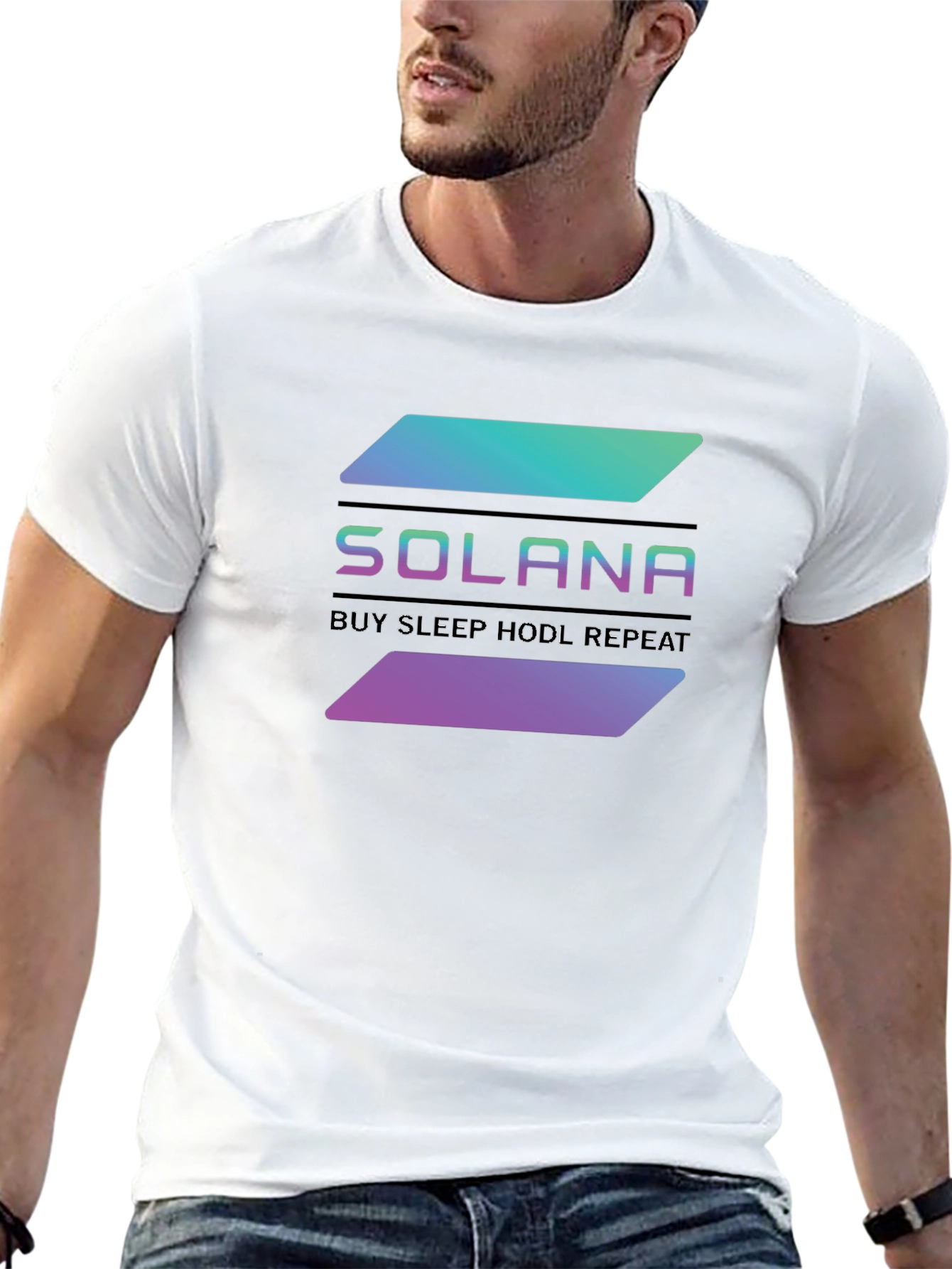 Solana Crypto T-Shirt - Buy Sleep HODL Repeat