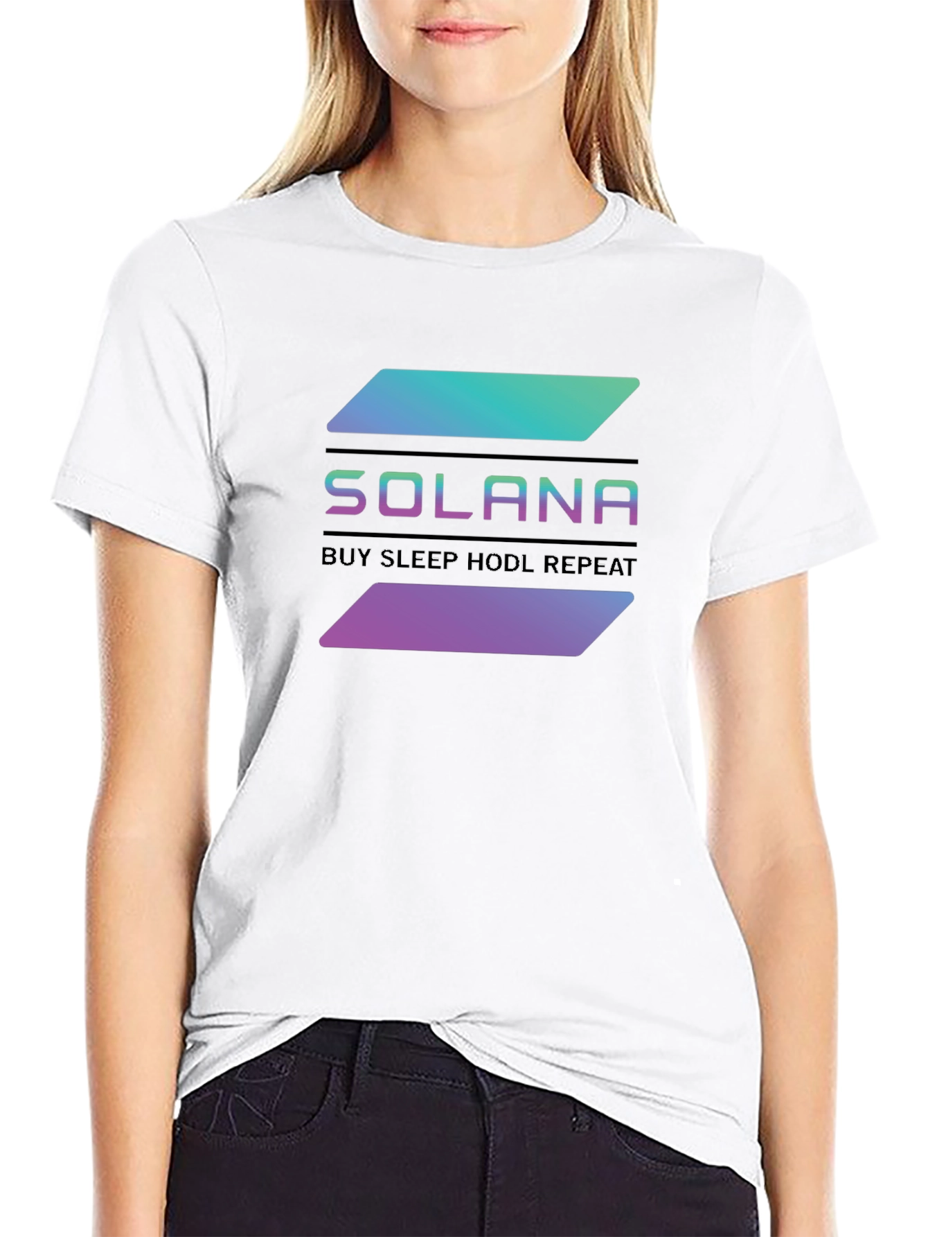 Solana Crypto T-Shirt - Buy Sleep HODL Repeat