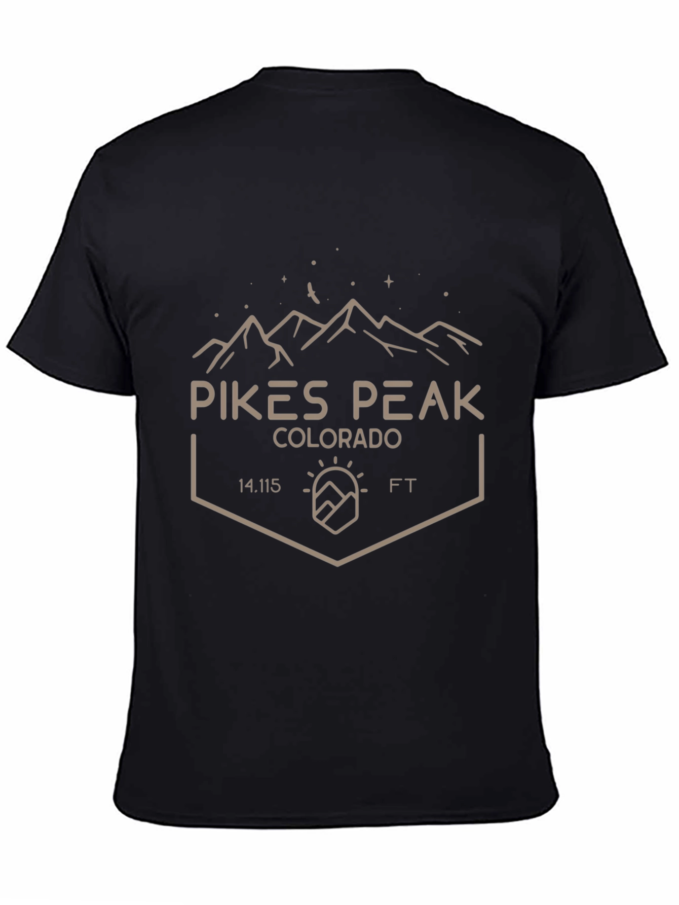 Pikes Peak Colorado Black T-Shirt