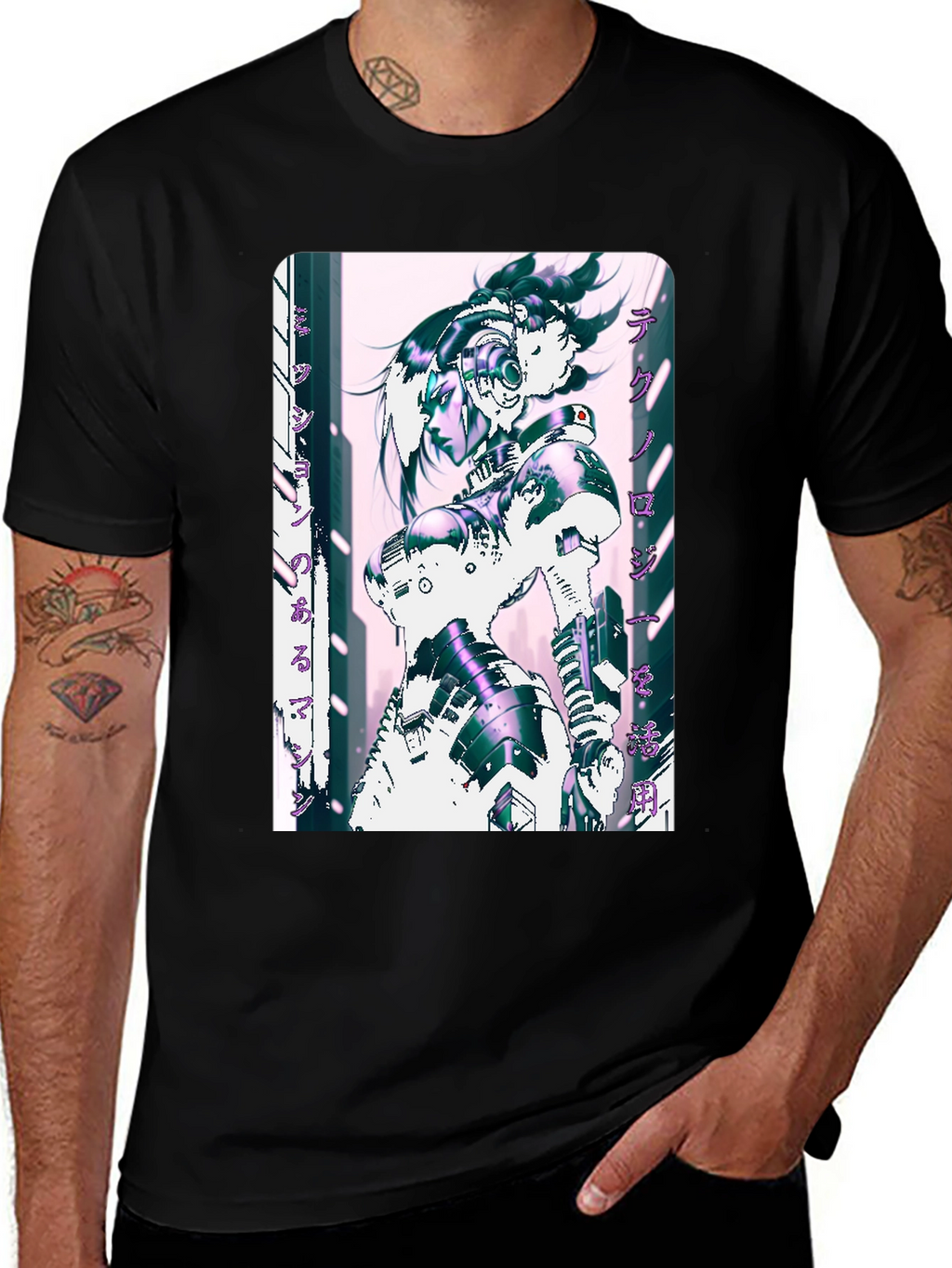 Cyberpunk Anime Graphic T-Shirt