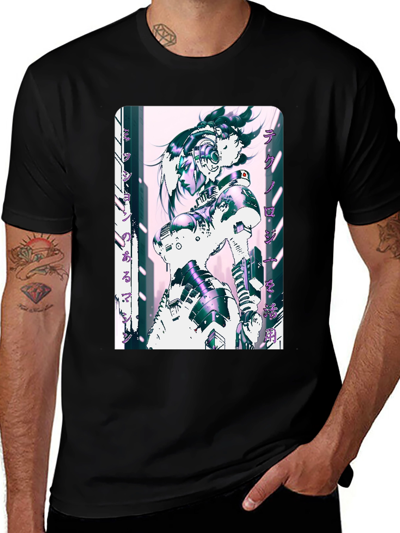 Cyberpunk Anime Graphic T-Shirt