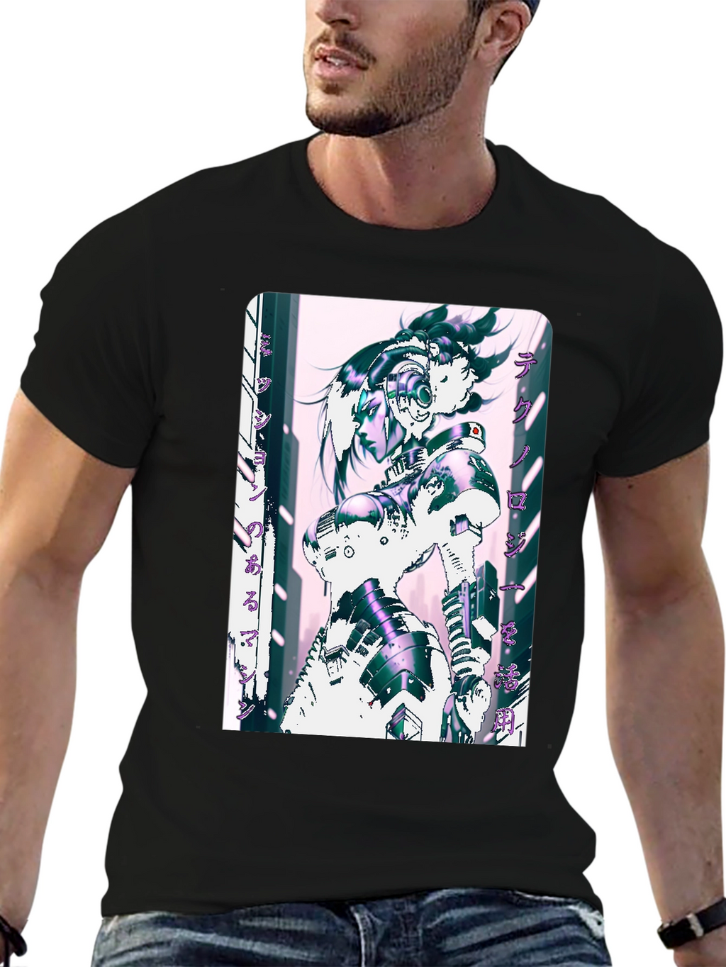 Cyberpunk Anime Graphic T-Shirt