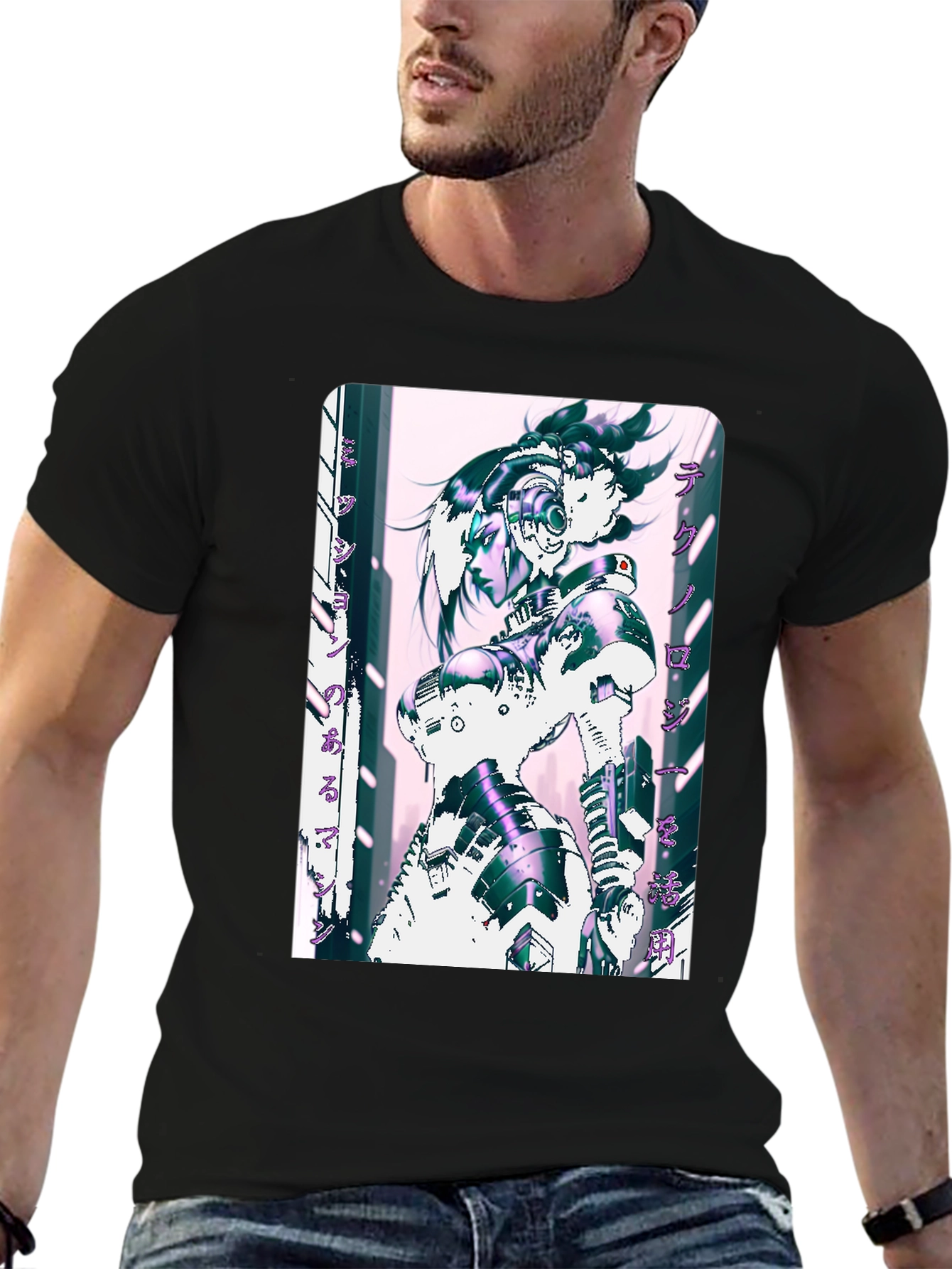 Cyberpunk Anime Graphic T-Shirt