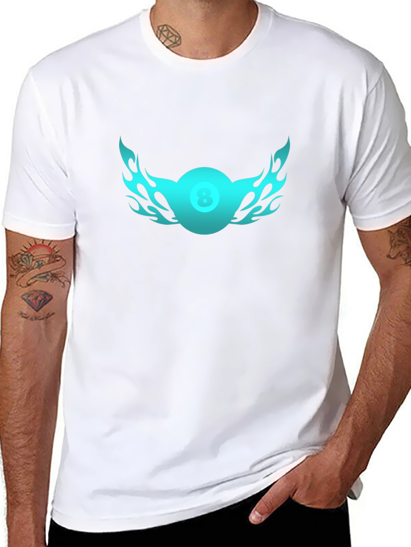 Flaming Eight Ball Graphic Tee