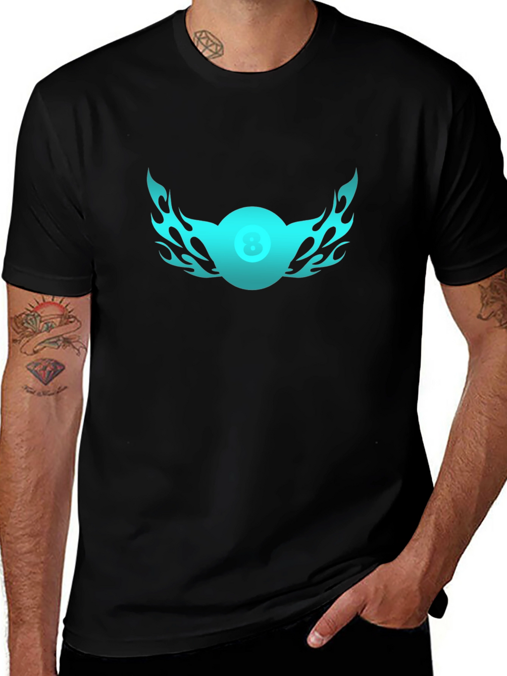 Flaming Eight Ball Graphic Tee