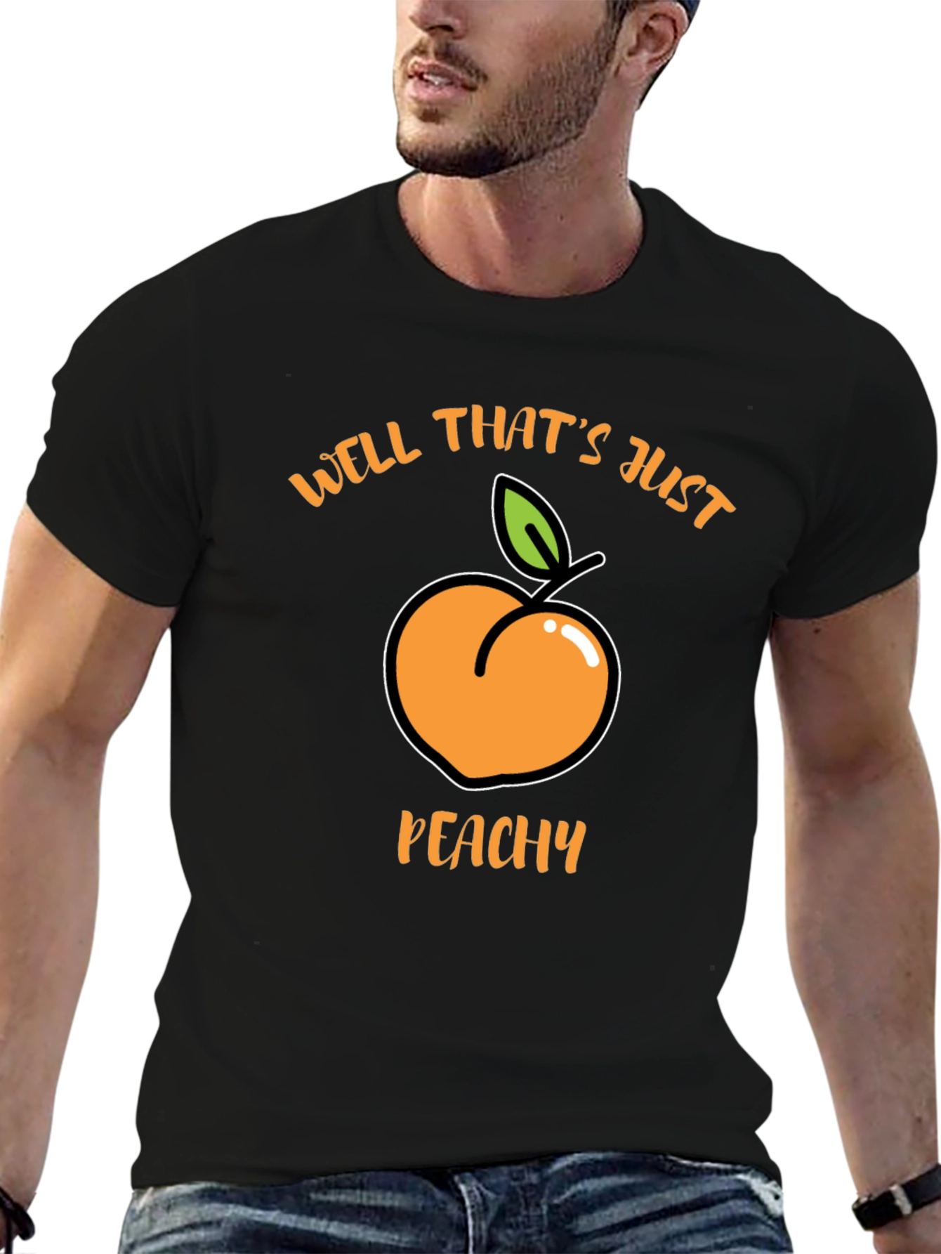 Well Thats Just Peachy Black T-Shirt