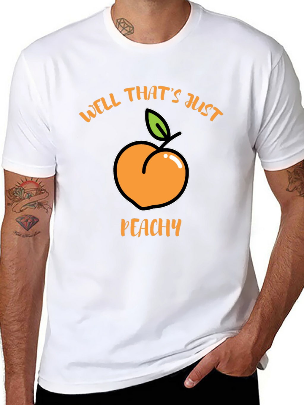 Well Thats Just Peachy Black T-Shirt