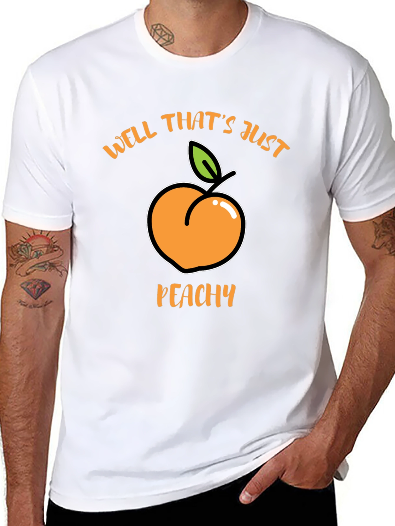 Well Thats Just Peachy Black T-Shirt