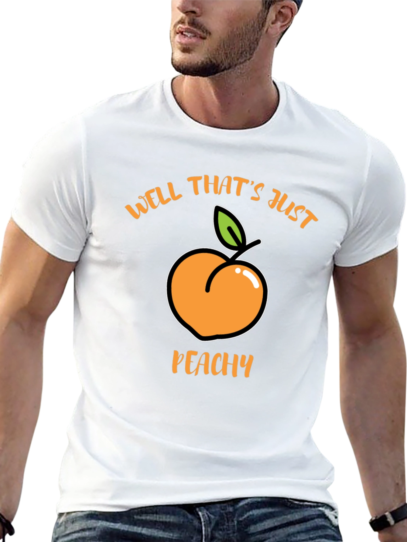 Well Thats Just Peachy Black T-Shirt