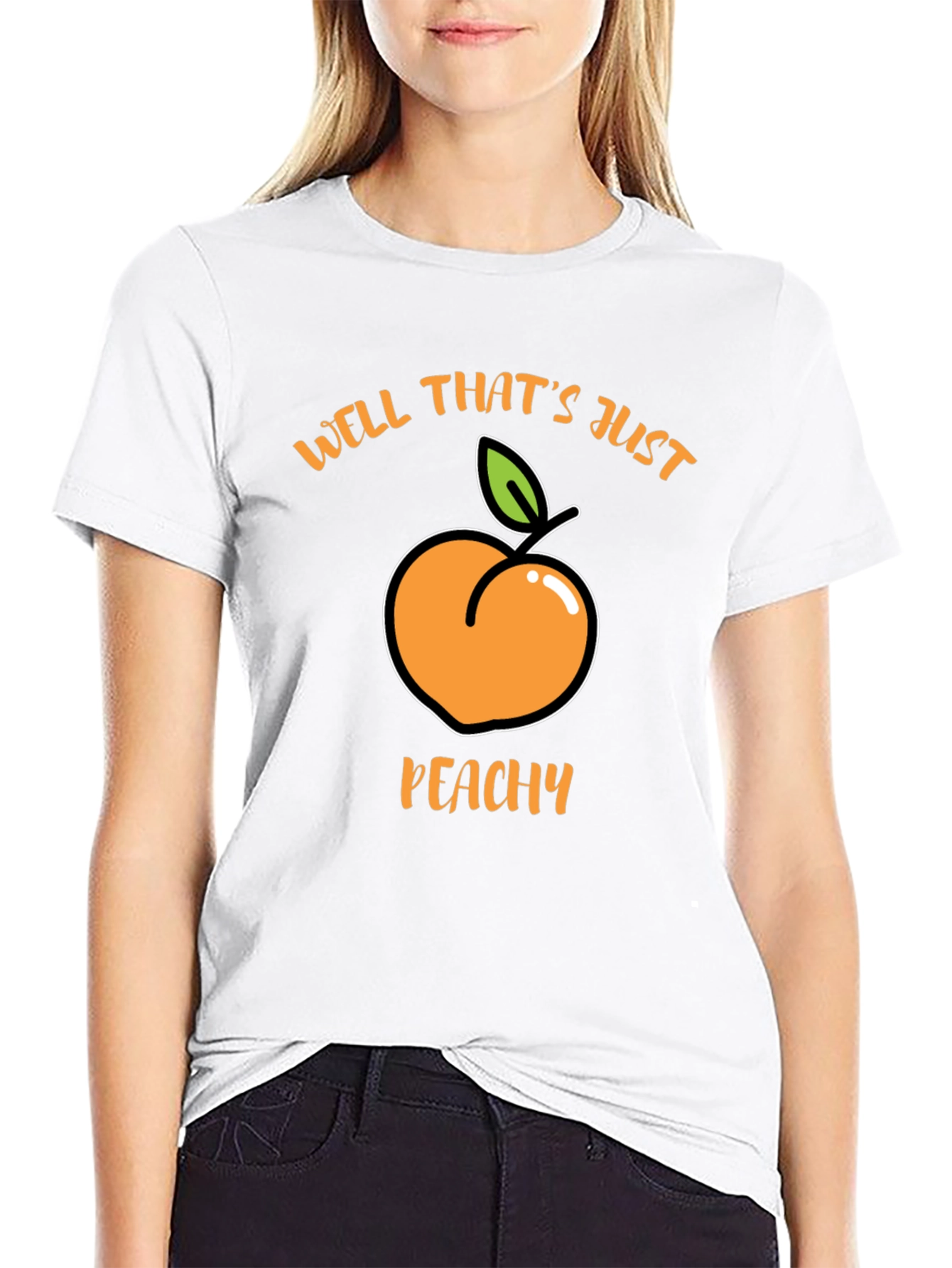 Well Thats Just Peachy Black T-Shirt