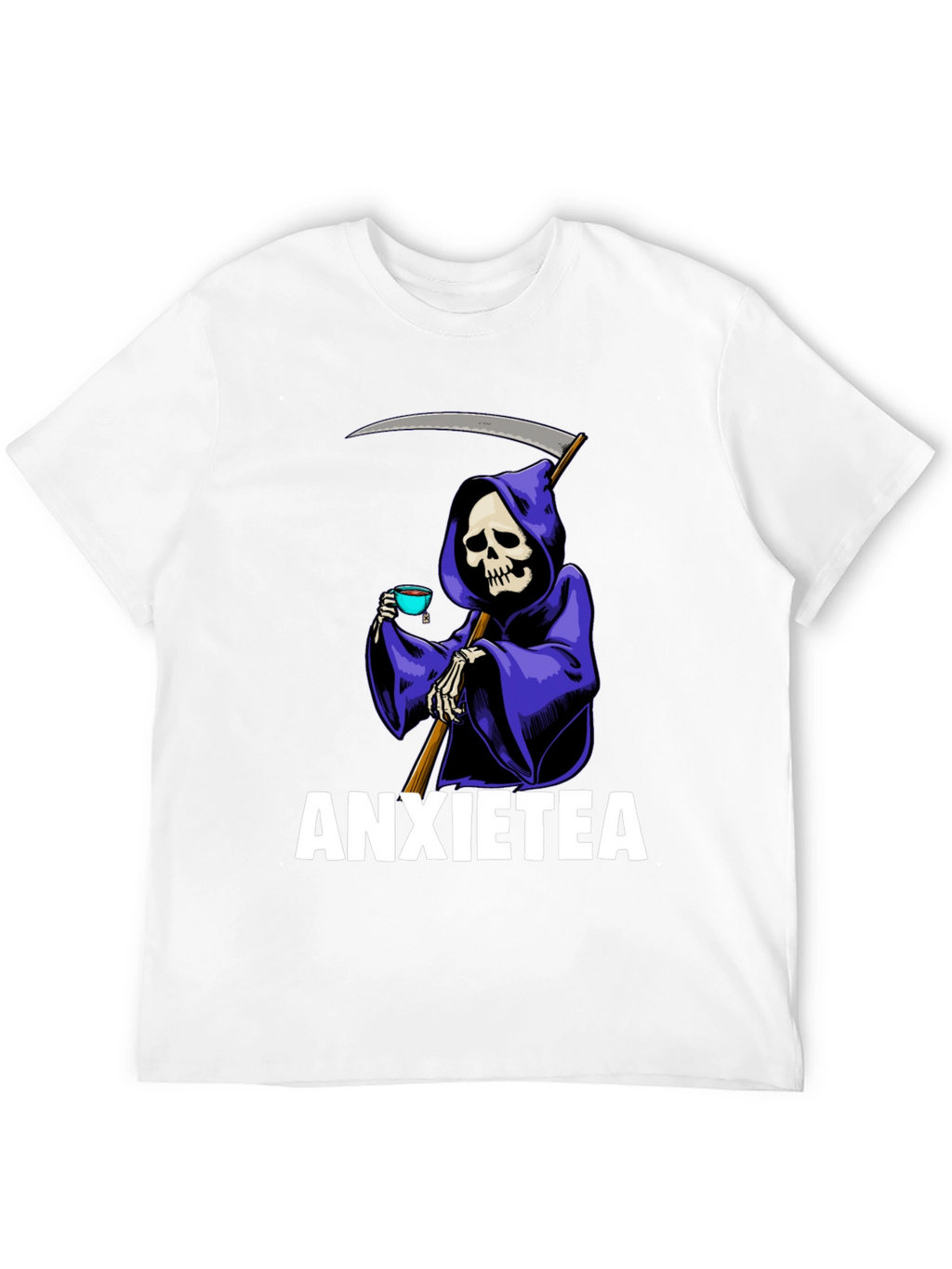 Anxietea Graphic T-Shirt - Grim Reaper Tea Time