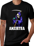 Anxietea Graphic T-Shirt - Grim Reaper Tea Time