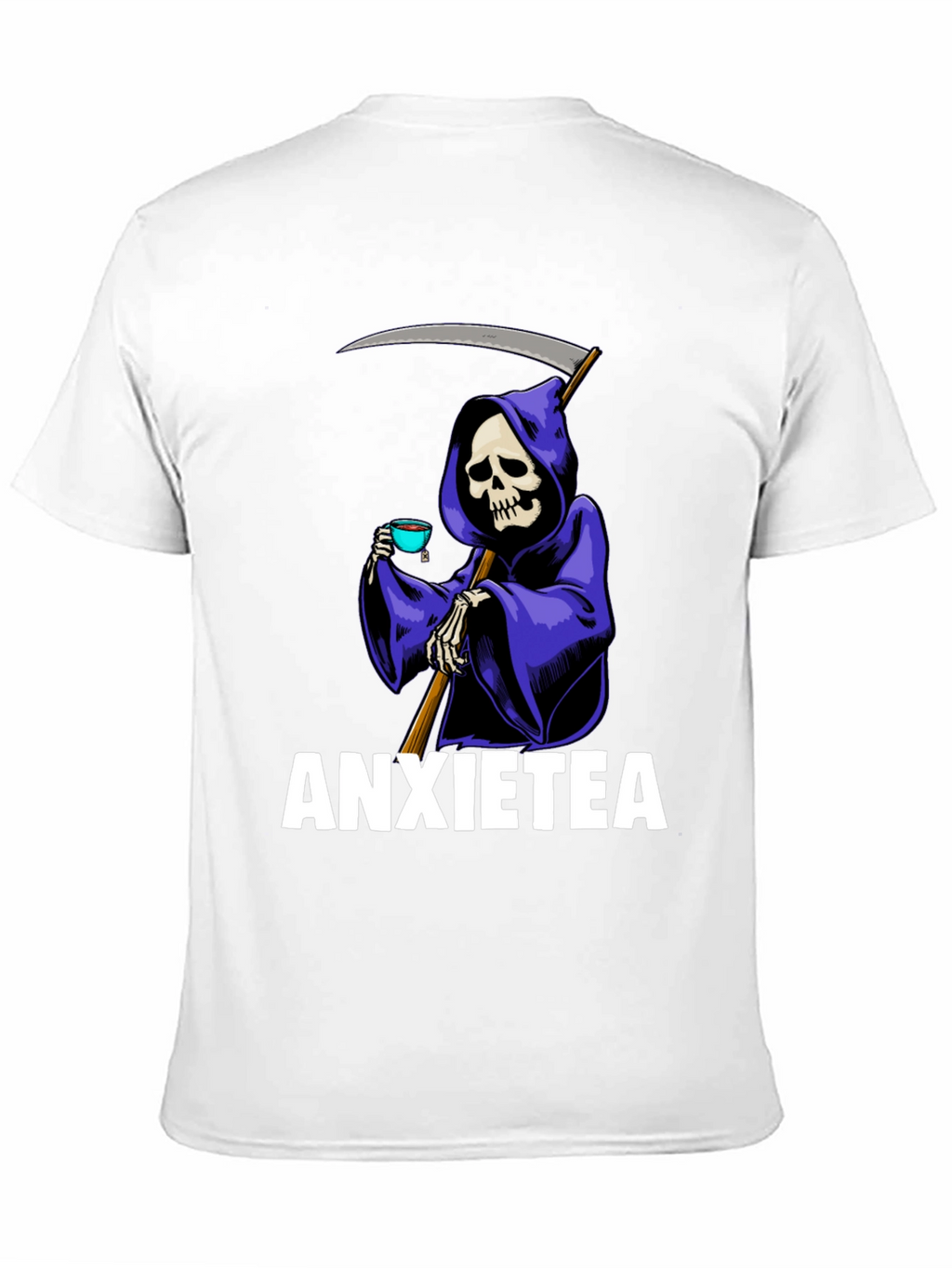 Anxietea Graphic T-Shirt - Grim Reaper Tea Time